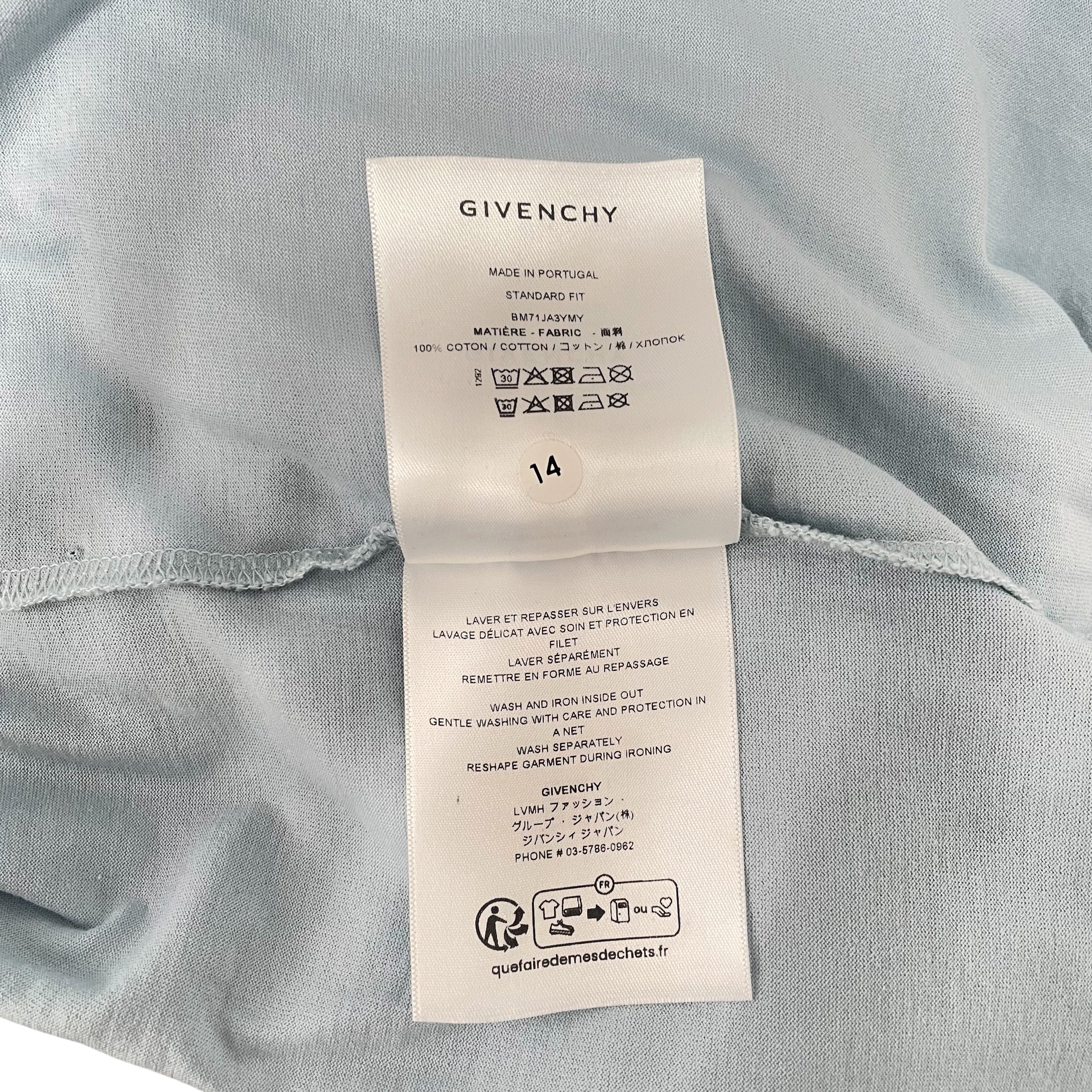 GIVENCHY/T-Shirt/L/Cotton/BLU/WOMEN PAINTING view 4
