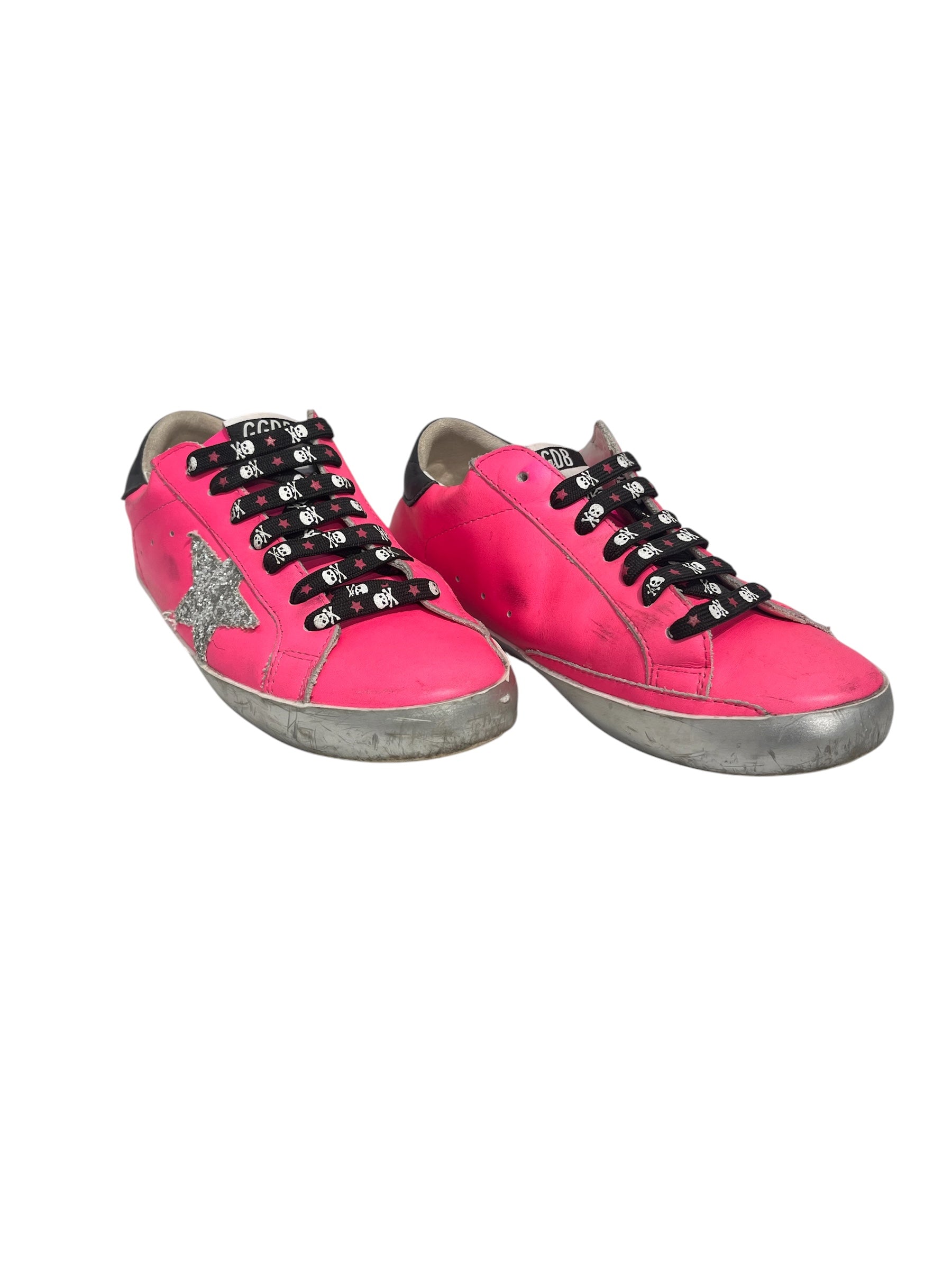 GOLDEN GOOSE/Low-Sneakers/EU 41/Leather/PNK/HOTPNK, SKULL LACES view 1