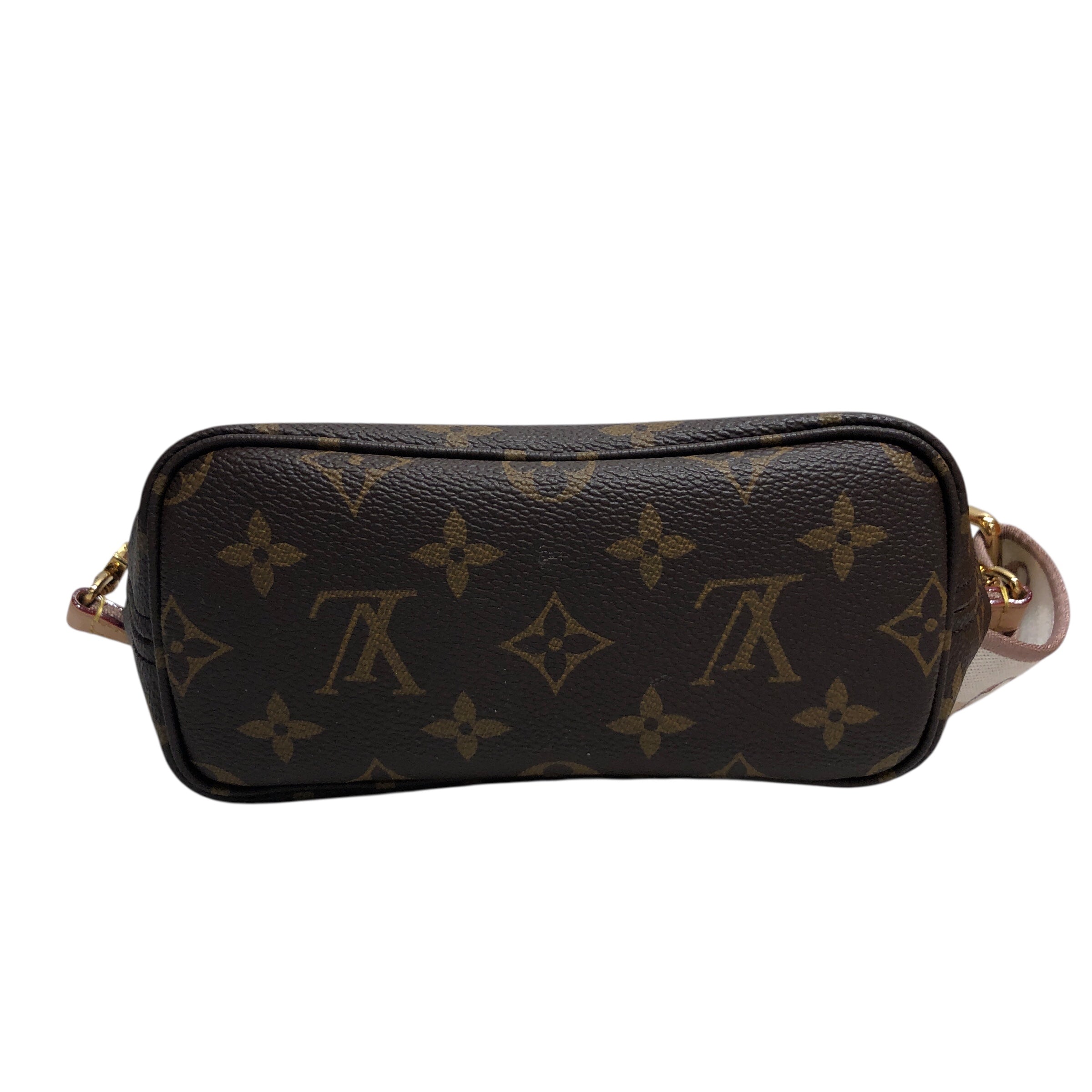 LOUIS VUITTON/Tote Bag/Monogram/Leather/BRW/Neverfull BB w/ Beige Strap view 3