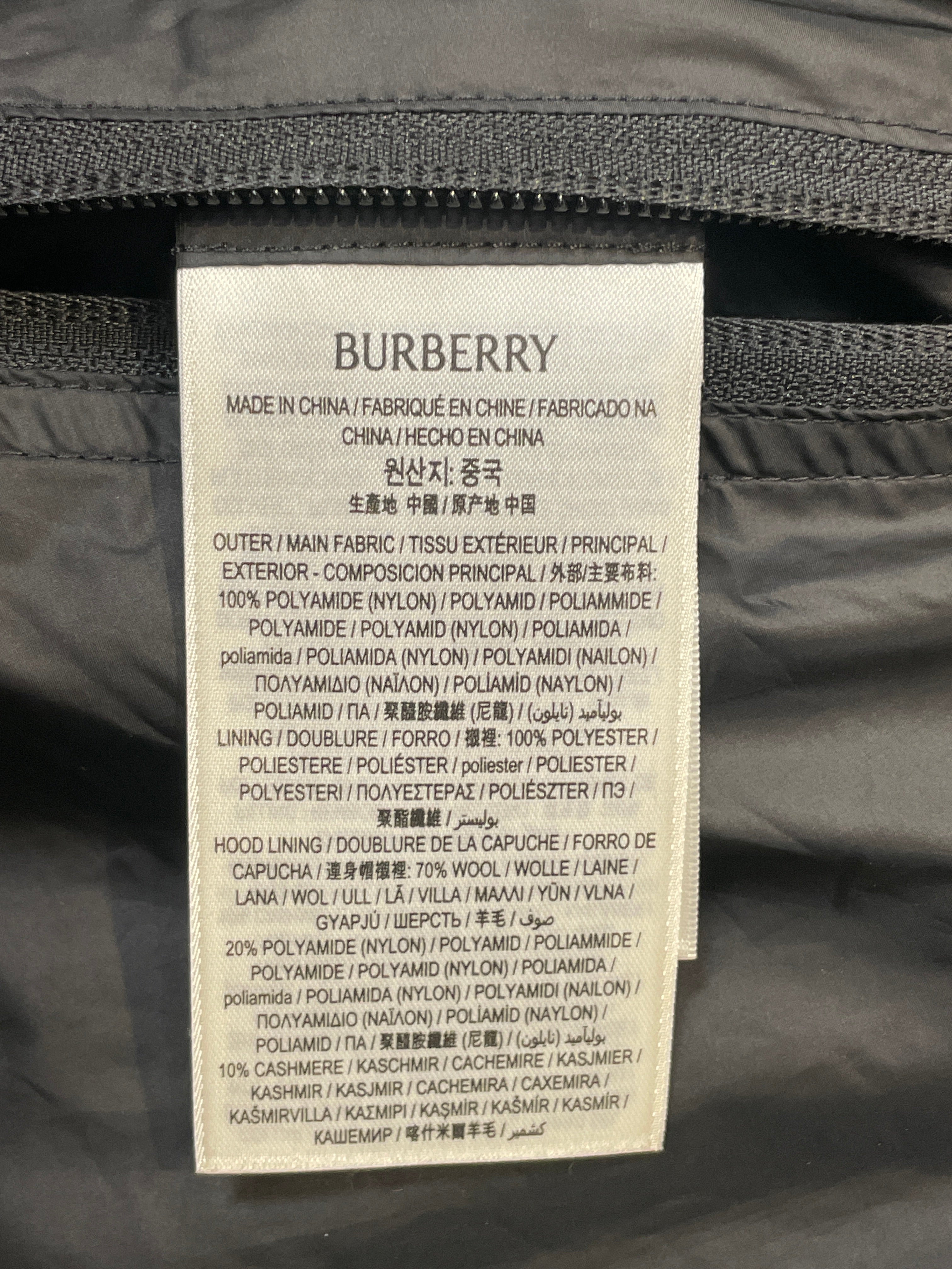 BURBERRY/Puffer Jkt/XL/Polyester/BLK/haworth down check collar view 4