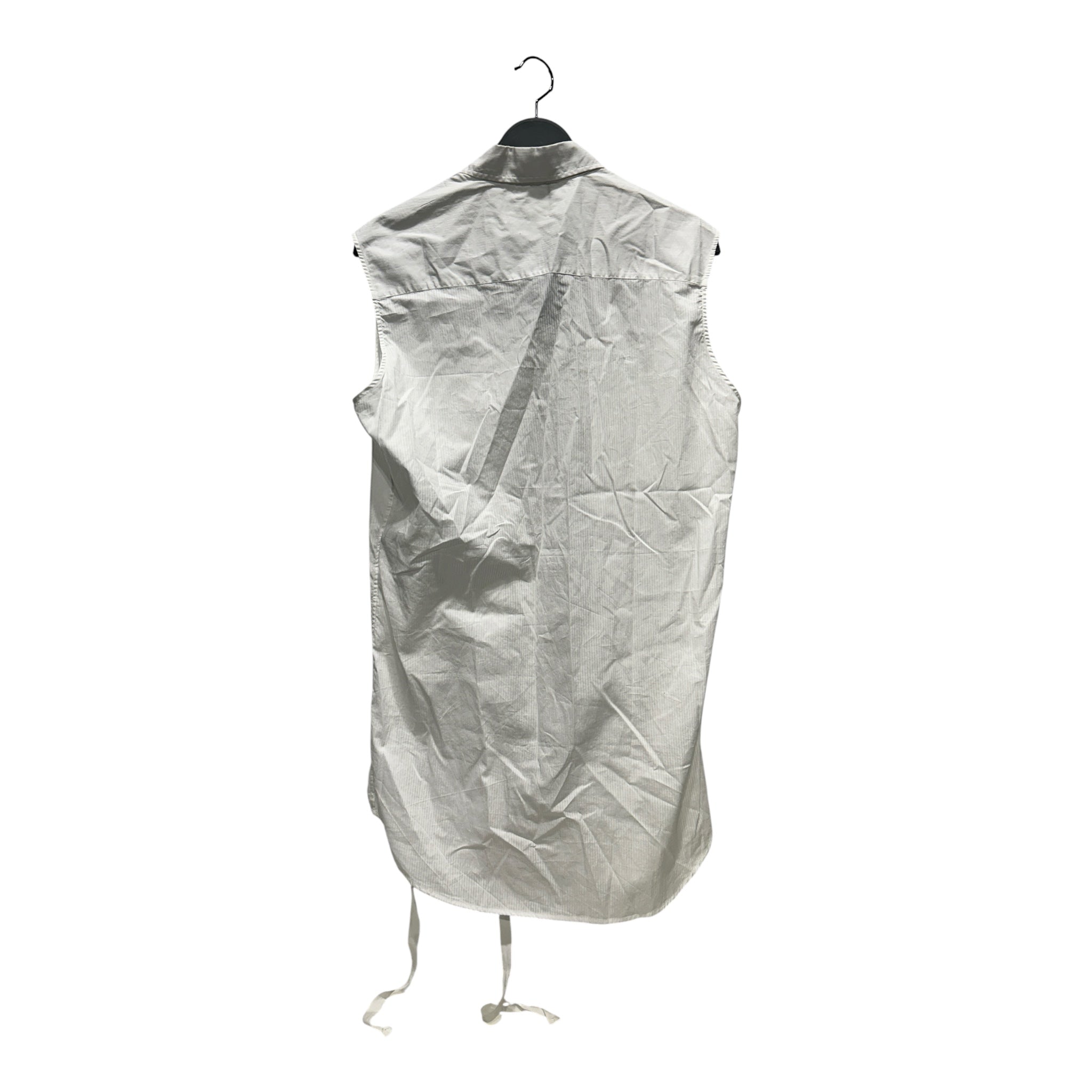 ANN DEMEULEMEESTER/SS Shirt/40/Cotton/WHT/TANK BUTTON UP LONG TOP view 2