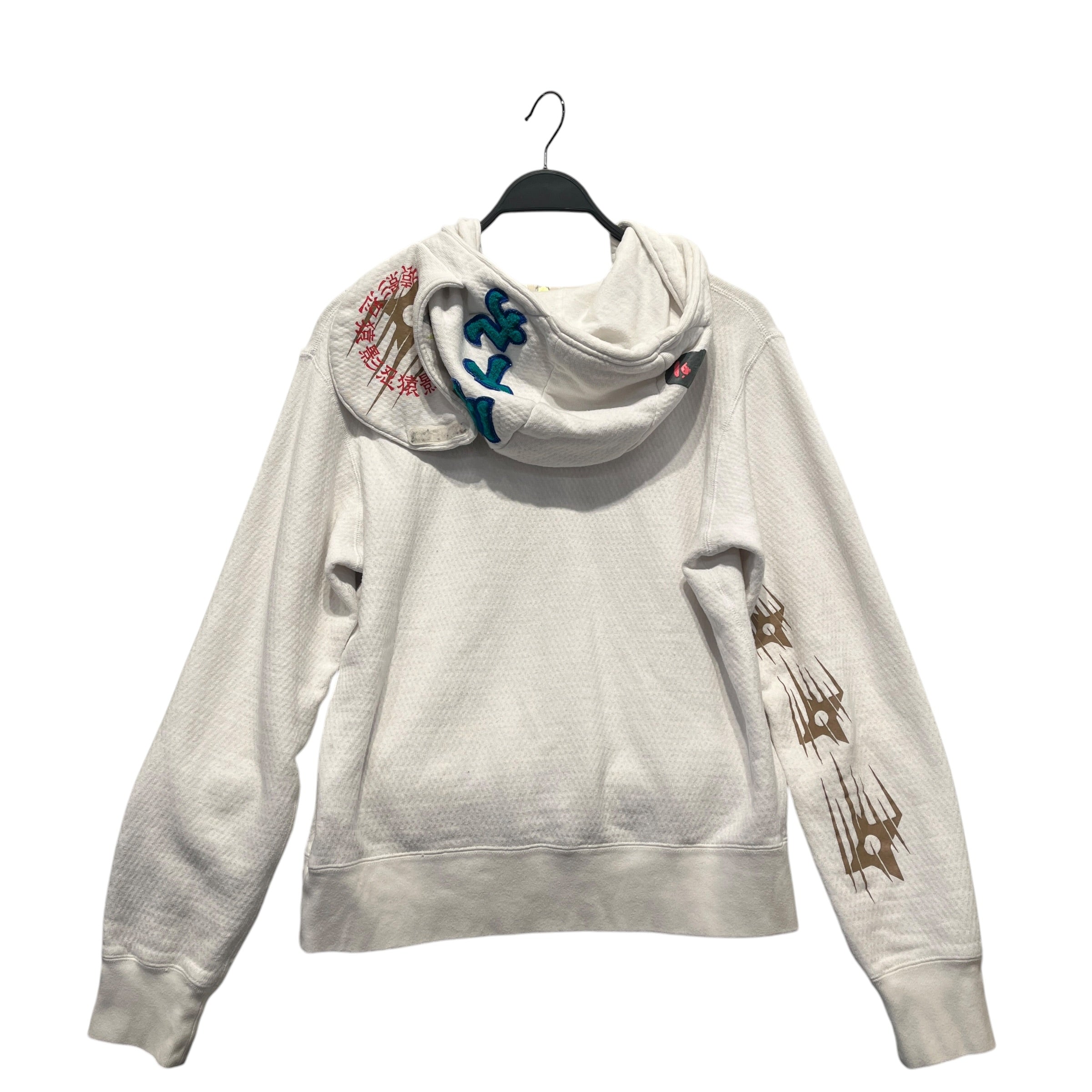 A BATHING APE/Zip Up Hoodie/M/Graphic/Cotton/WHT/NINJA ZIP HOODIE view 2