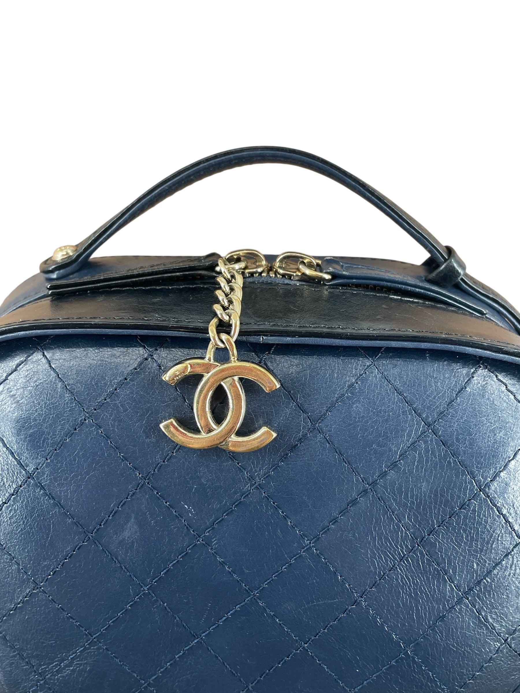 CHANEL/Bag/Leather/MLT/27147495 BLU BLK GLD HRDWRE view 4