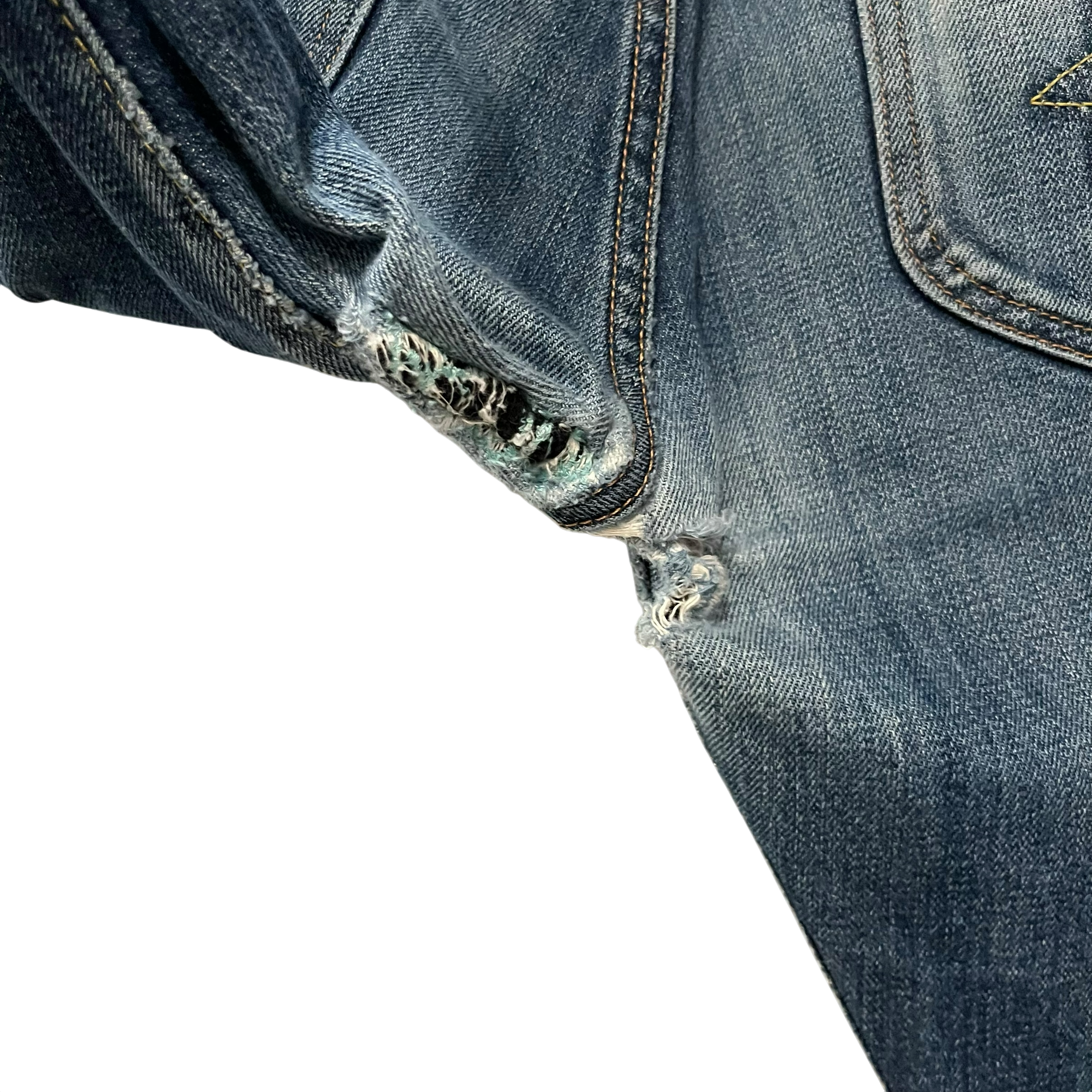 A BATHING APE/Straight Pants/M/Denim/BLU/2000s leopard view 6