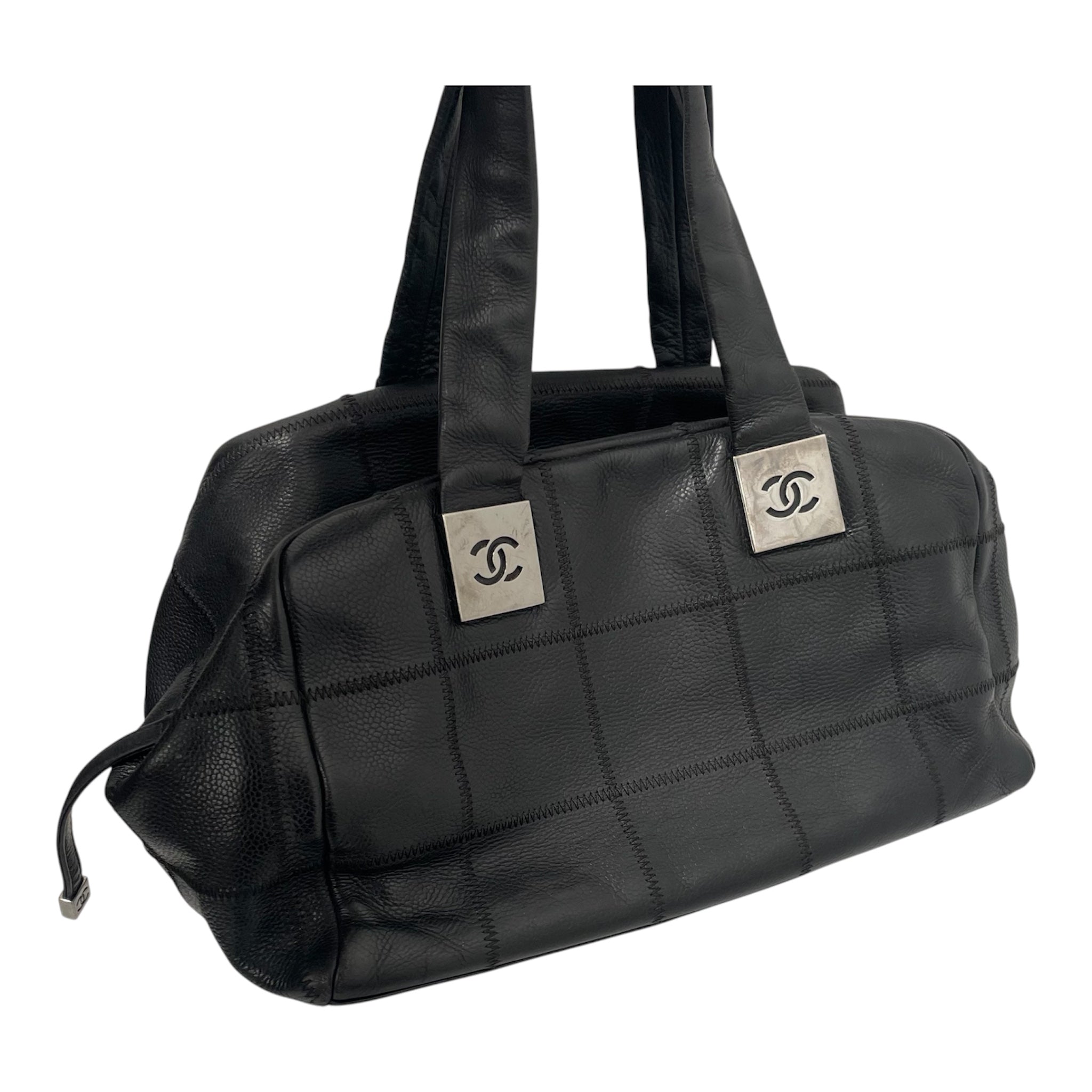 CHANEL/Hand Bag/Leather/BLK/CHOCALATEBARBOWLINGBAG view 5