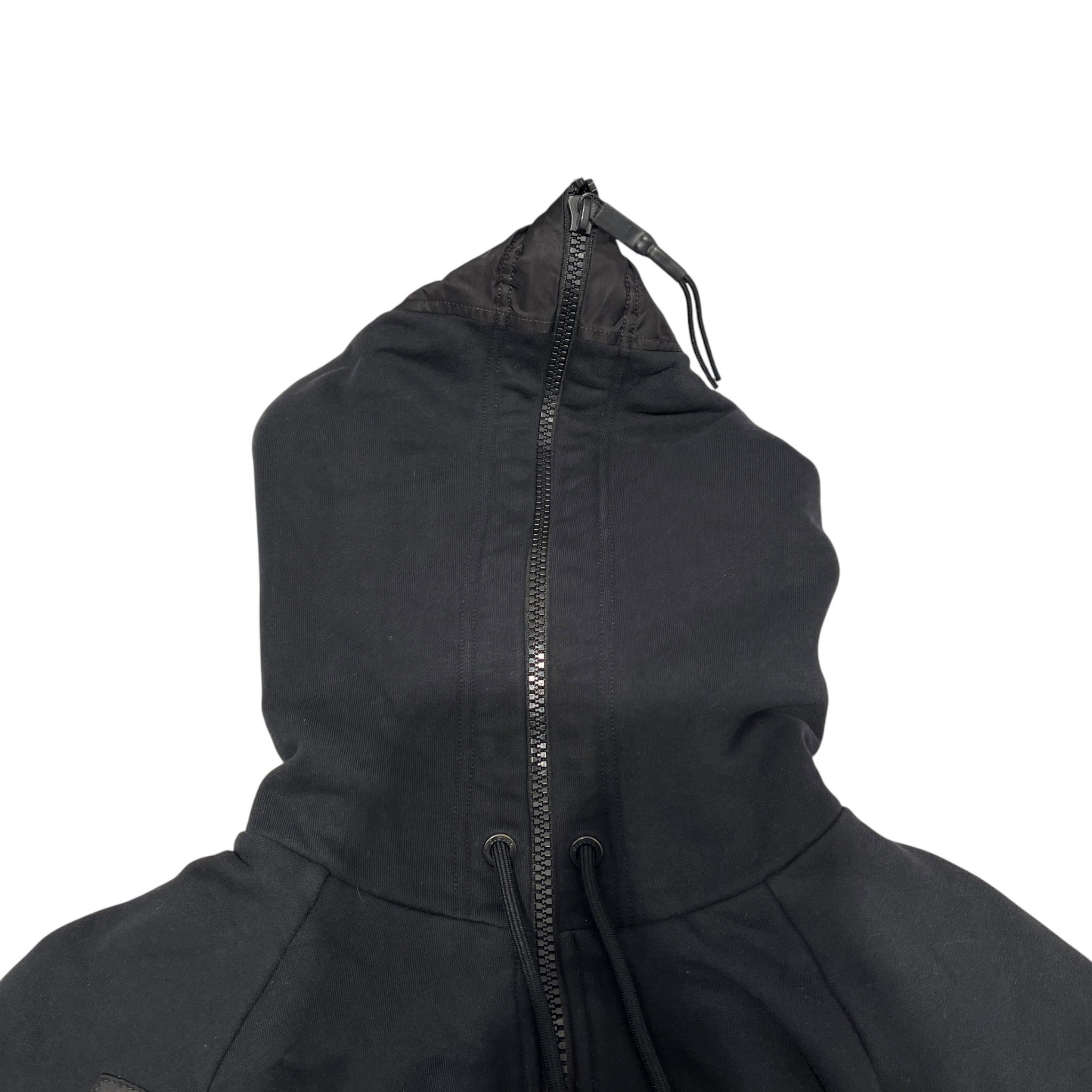 DIESEL/Zip Up Hoodie/XL/Cotton/BLK/full zip hoodie view 6