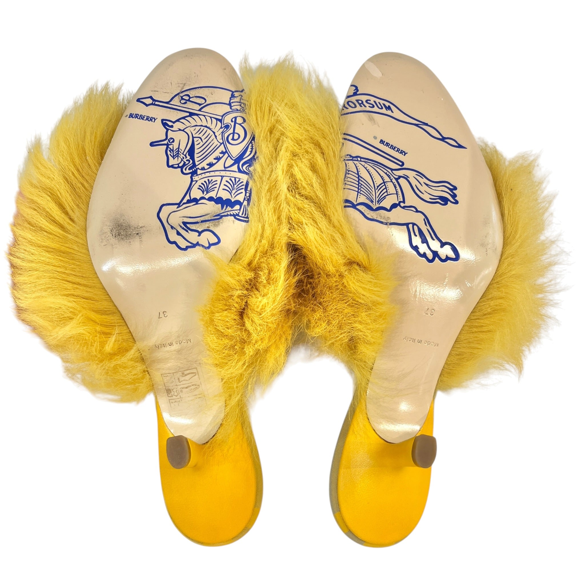 BURBERRY/Heels/EU 37/YEL/SHEARLING MINNIE MULES view 4