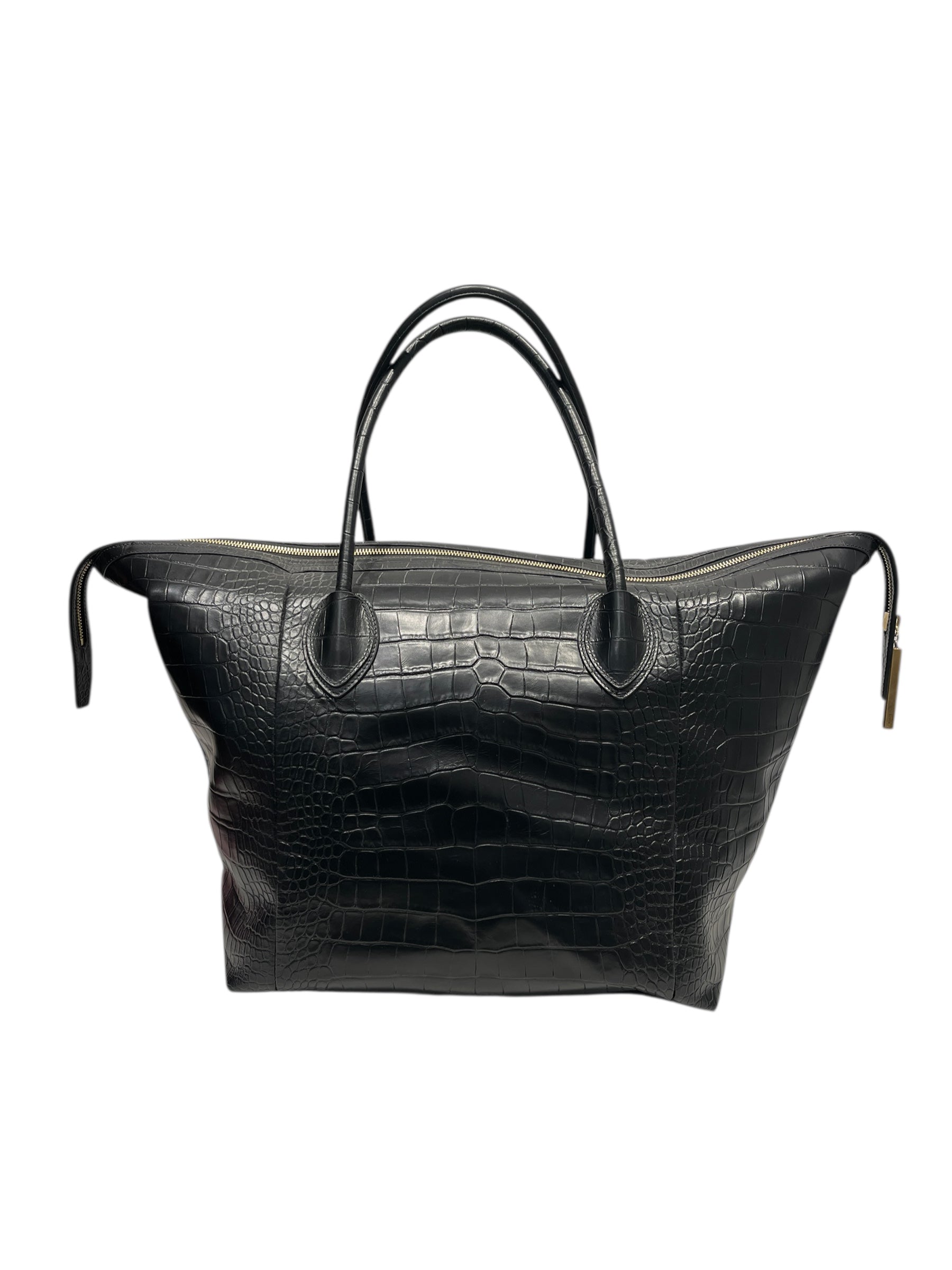 KHAITE/Luggage/L/Animal Pattern/Leather/BLK/ view 2