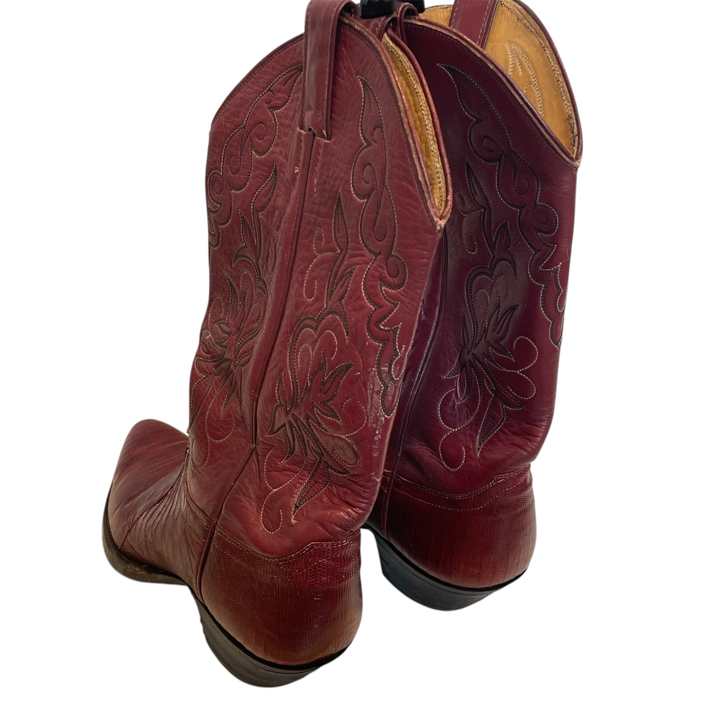 VINTAGE/Cowboy Boots/US 8/Animal Pattern/Leather/BRD/OSTRICH LEG SNIP TOE view 2