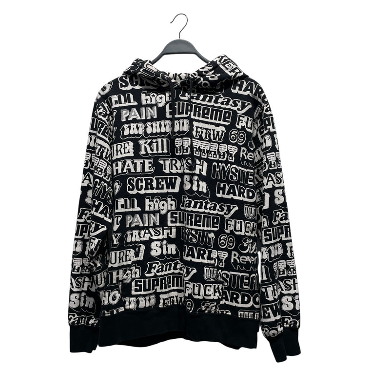 Supreme/HYSTERIC GLAMOUR/Hoodie/L/All Over Print/Cotton/BLK/