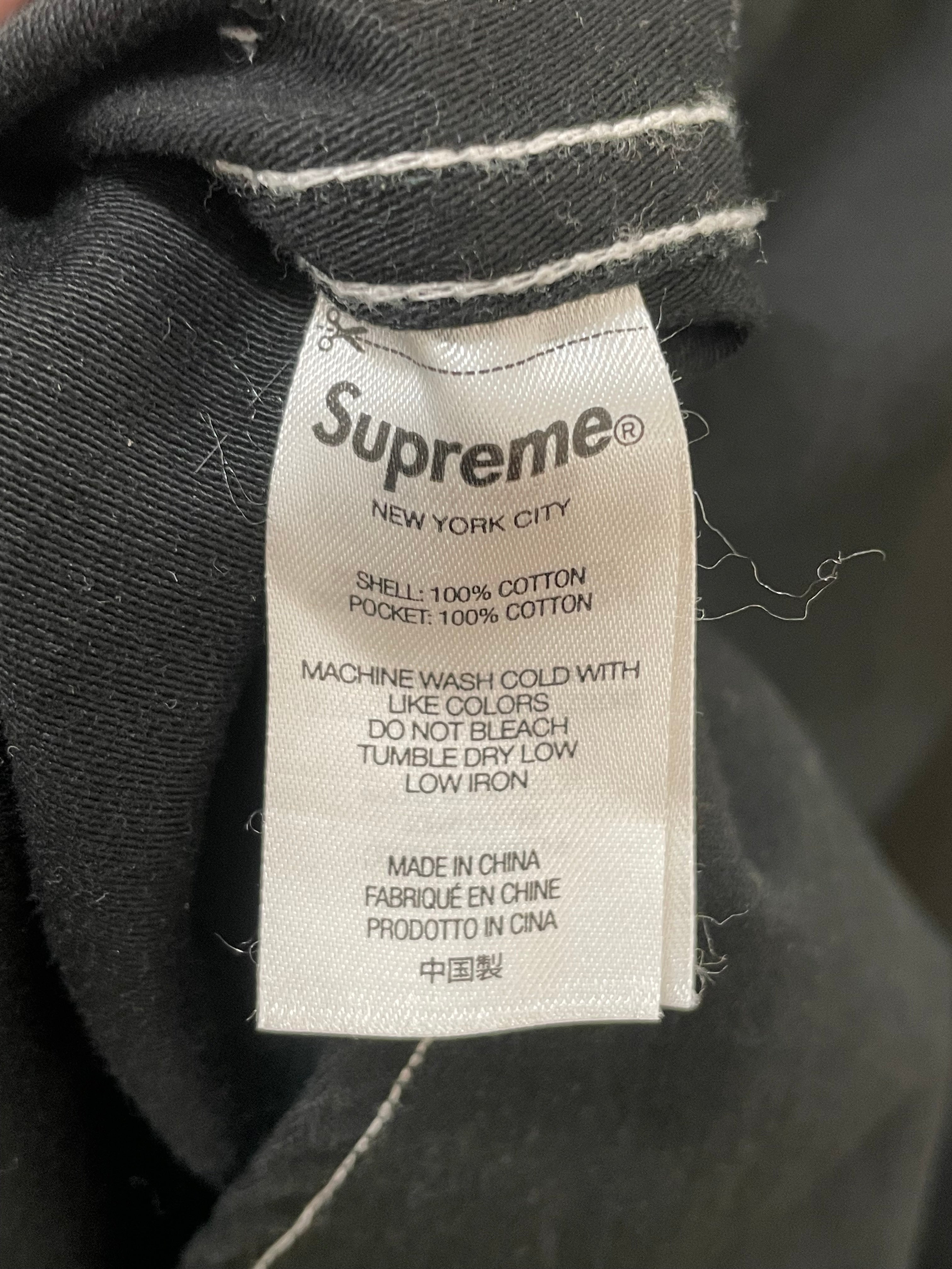 Supreme/LS Shirt/XL/Cotton/BLK/white stitching view 4