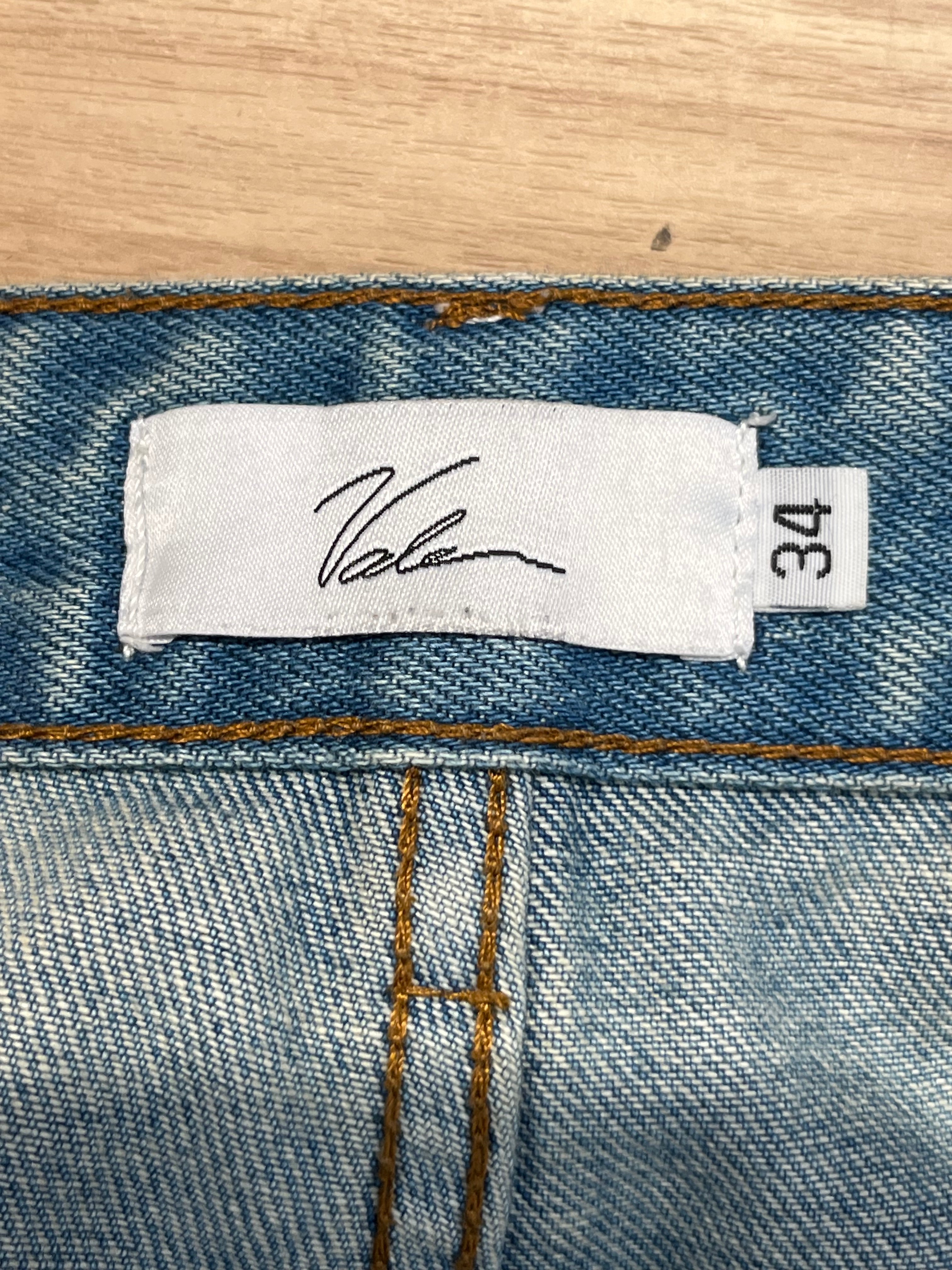 Vale/Straight Pants/34/Denim/BLU/light denim wash super long view 3