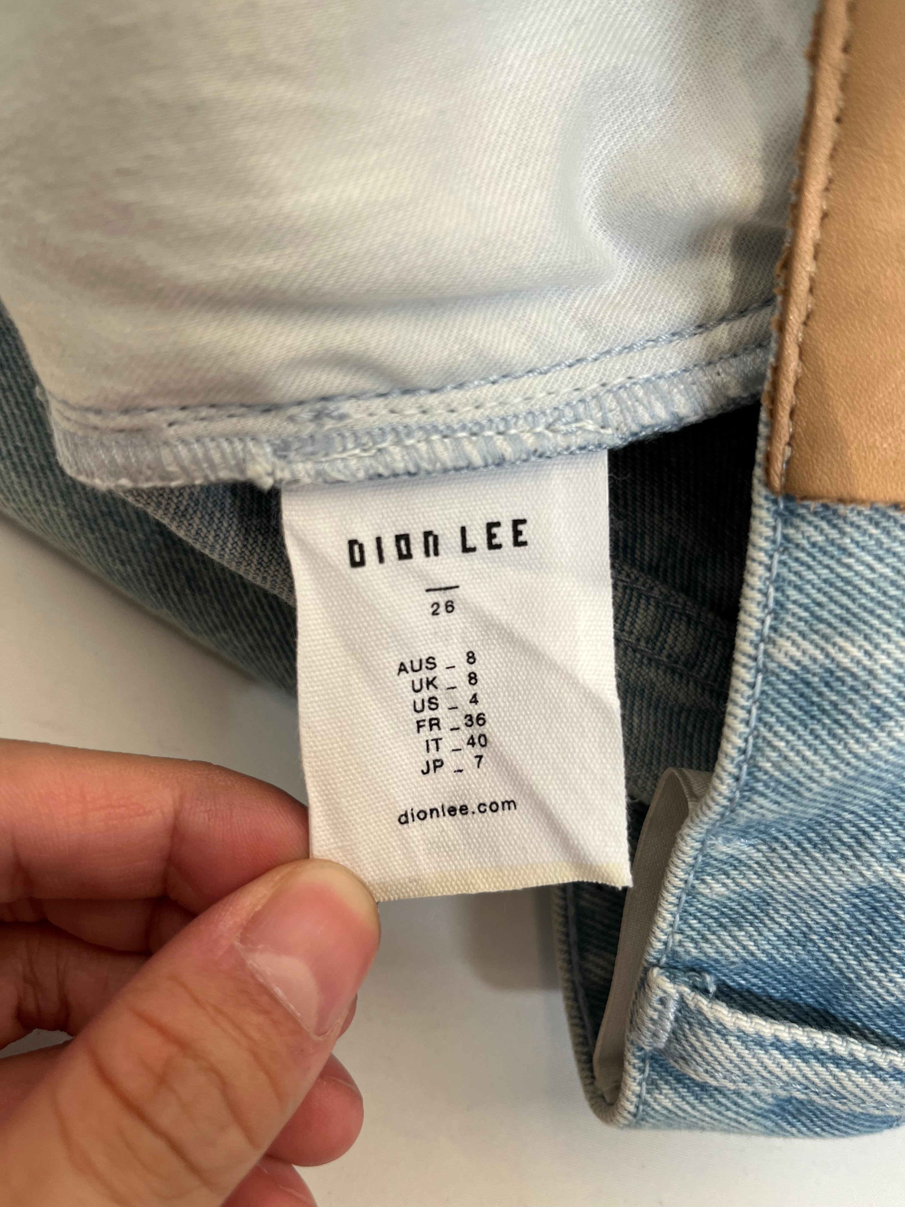DION LEE/Straight Pants/OS/Denim/BLU/FRONT DISTRESSING view 4