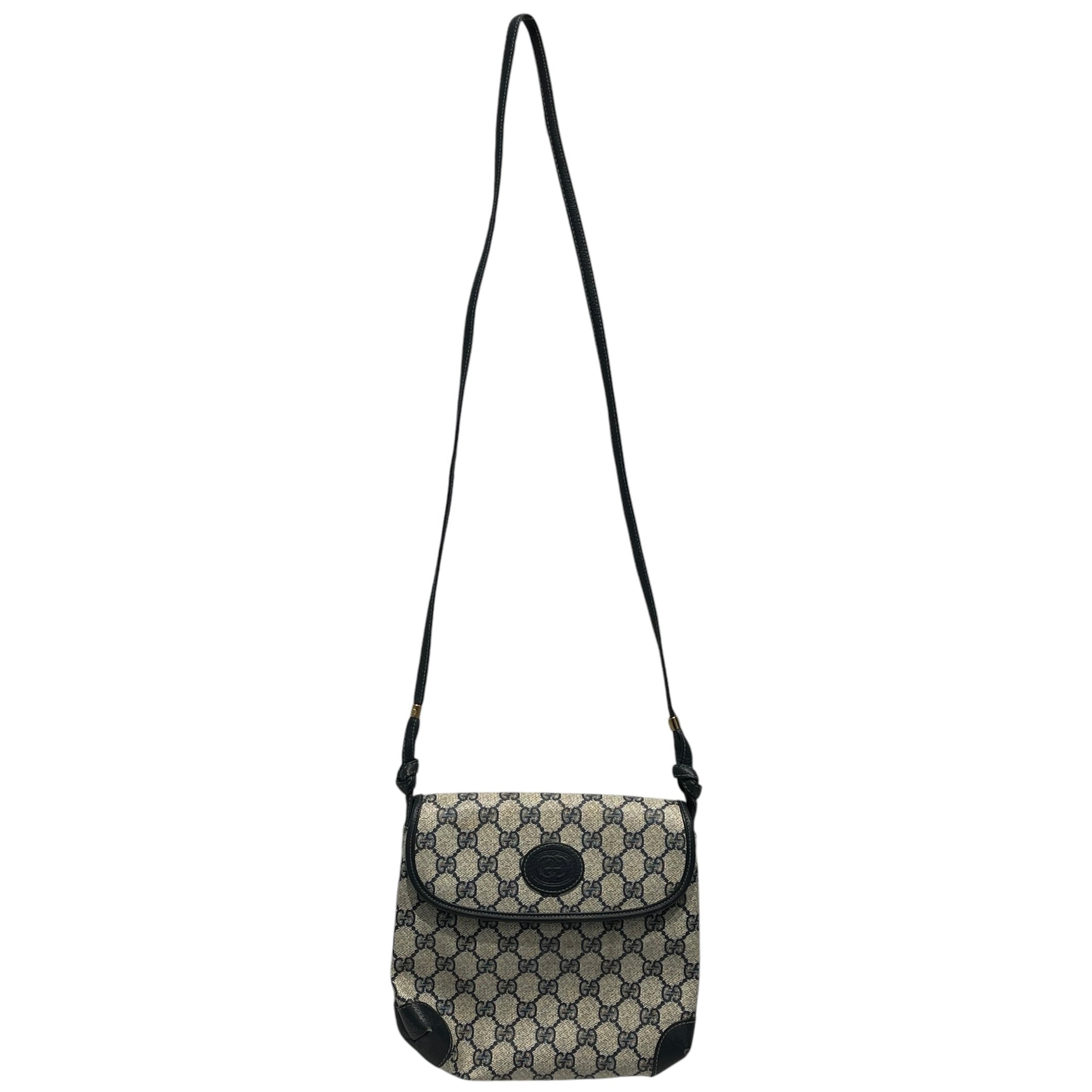 GUCCI/Cross Body Bag/Monogram/Leather/NVY/VINTAGE INTERLOCKING GG view 1