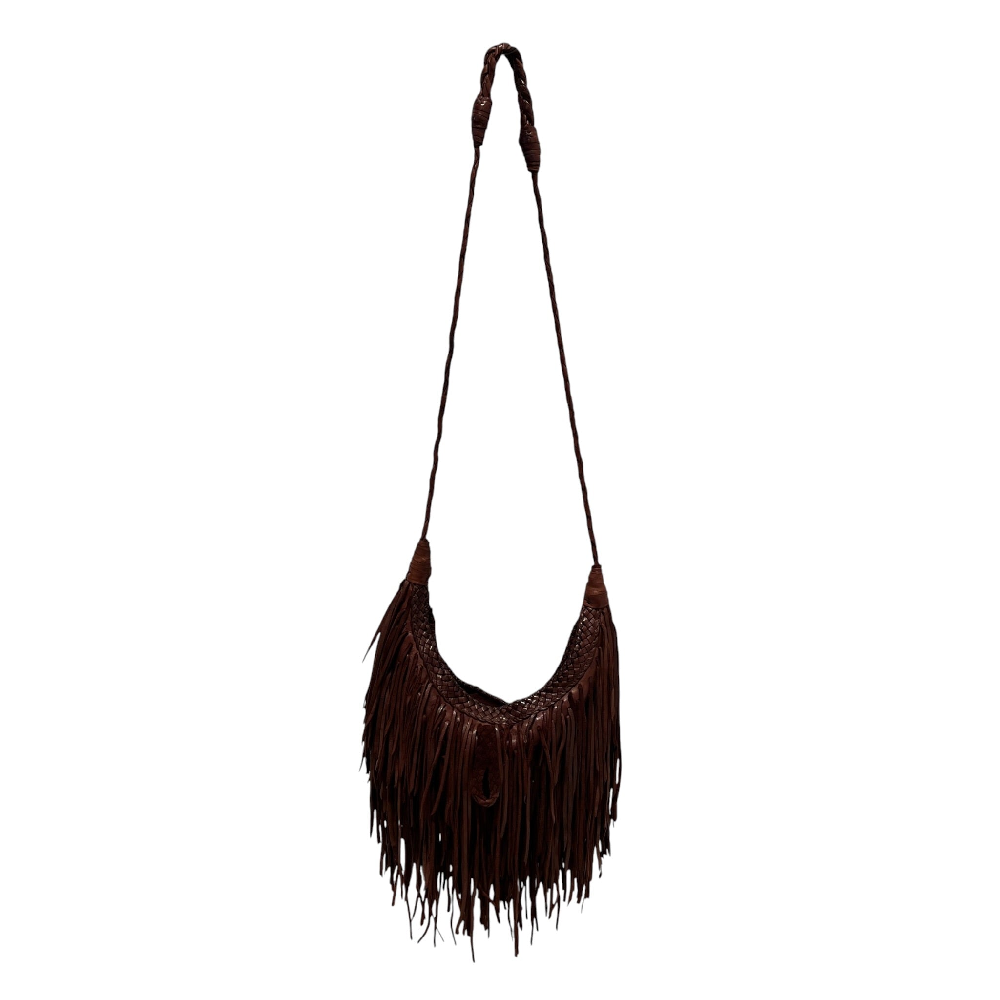 En Shalla/Cross Body Bag/Leather/BRW/fringe bag view 2