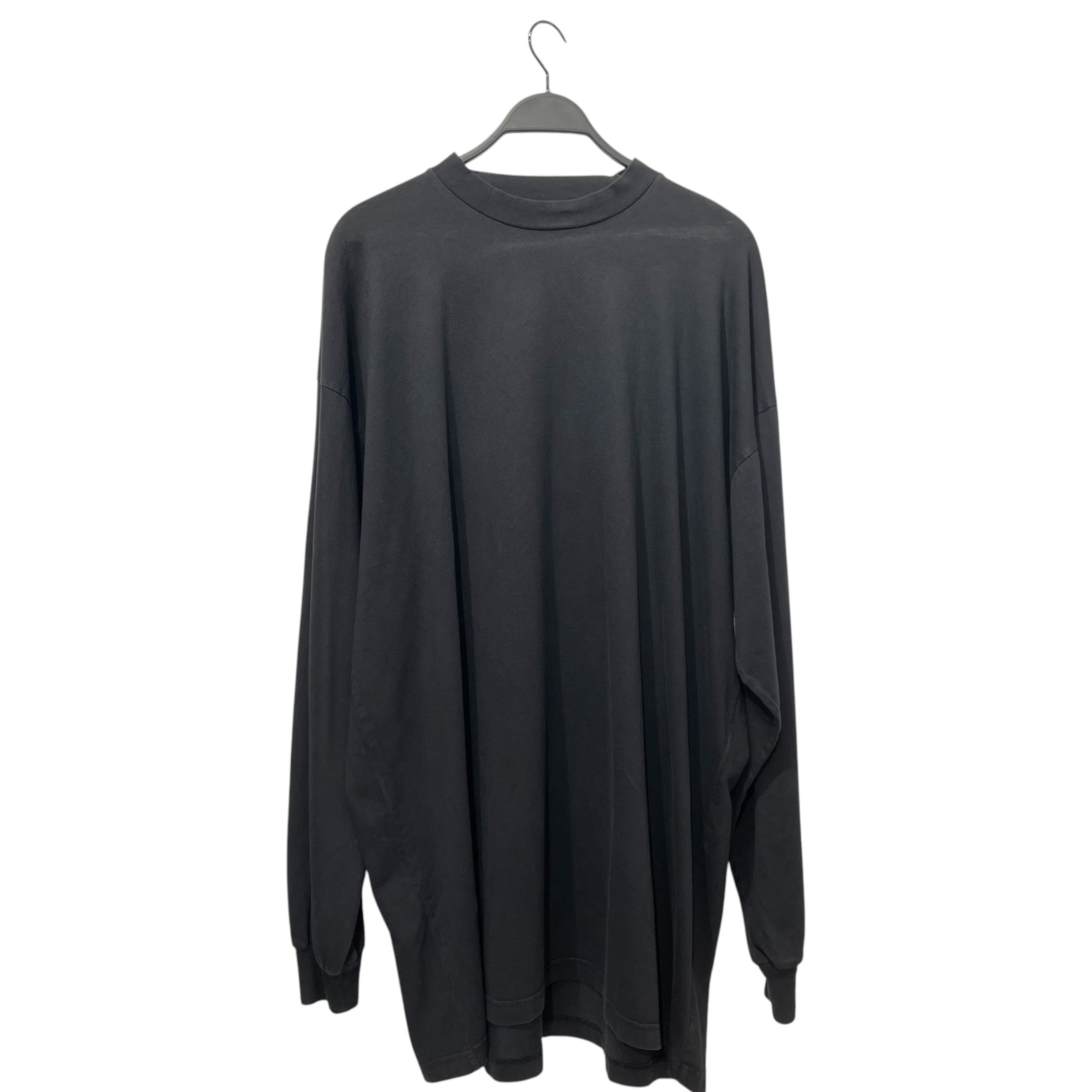 BALENCIAGA/T-Shirt/4/Cotton/BLK/2021 FADED BLACK PLAIN view 1