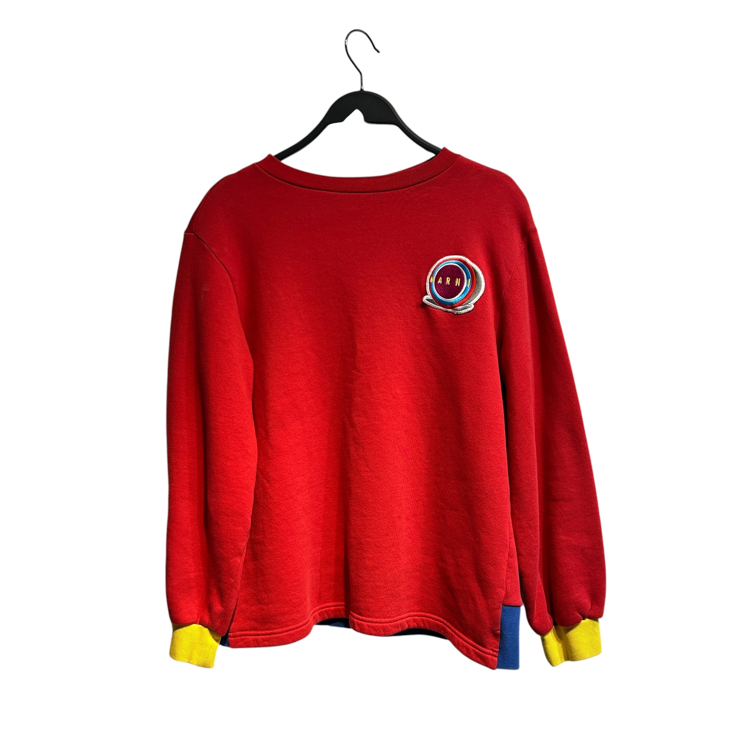 MARNI/Sweatshirt/S/Cotton/RED/button up back view 1