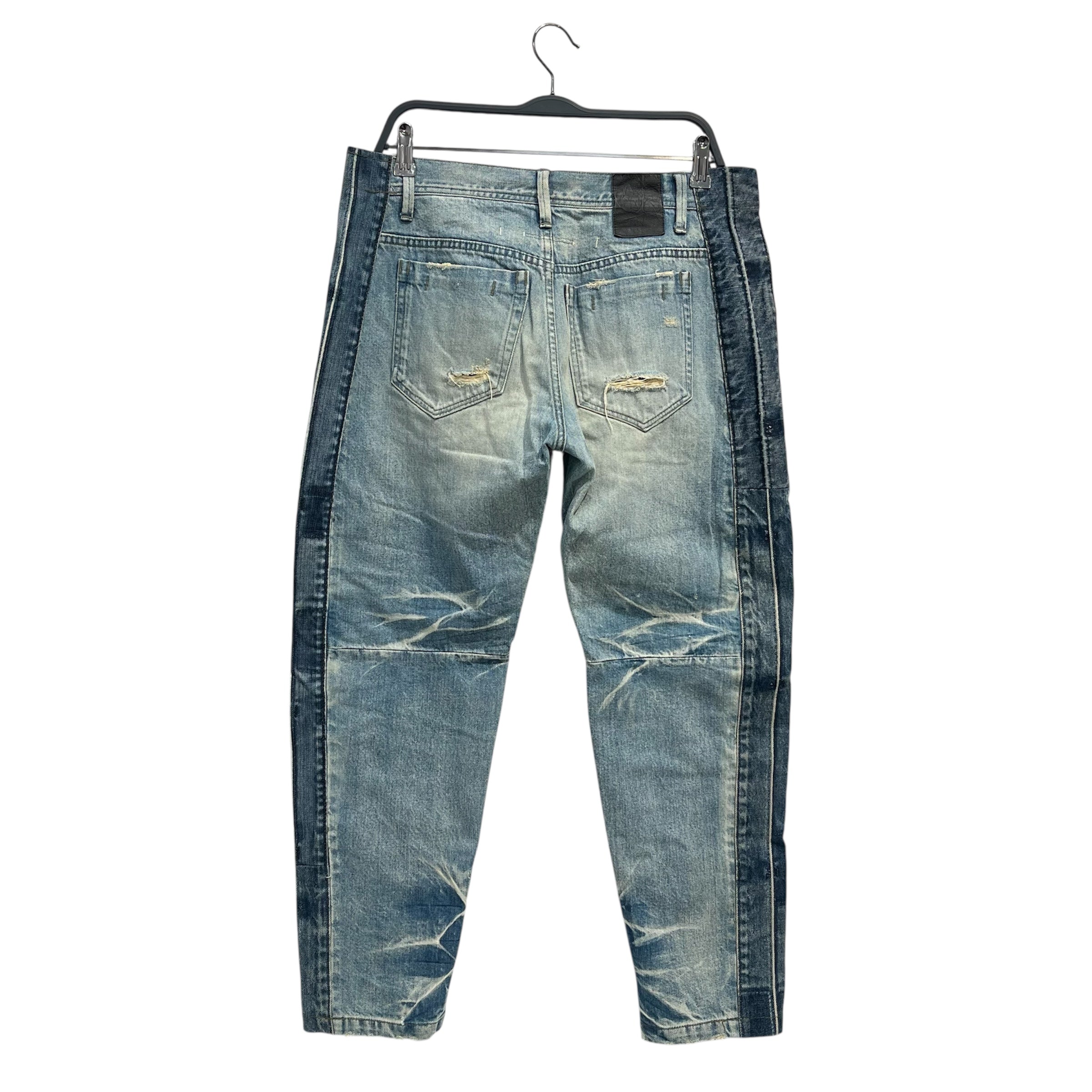 JULIUS/Pants/2/Denim/BLU/NEUROMANTIKA, BOTTOM ZIPS view 2