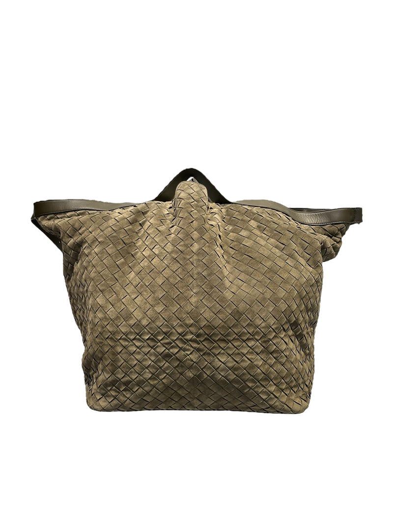 BOTTEGA VENETA/Tote Bag/L/Leather/GRN/LARGE INTRECCIATO PASSENGER