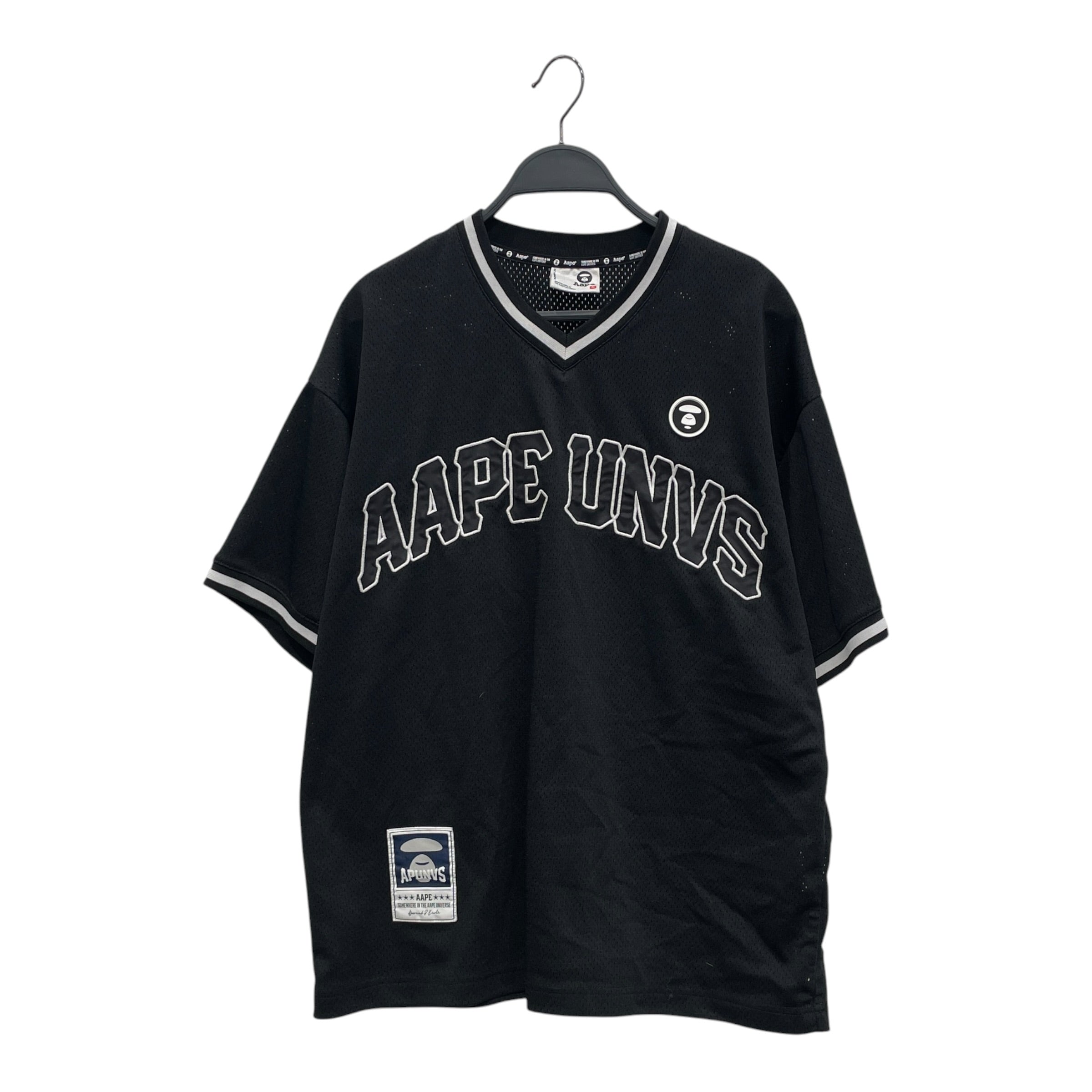 AAPE BY A BATHING APE/T-Shirt/M/Nylon/BLK/Graphic/AAPE UNVS JERSEY view 1