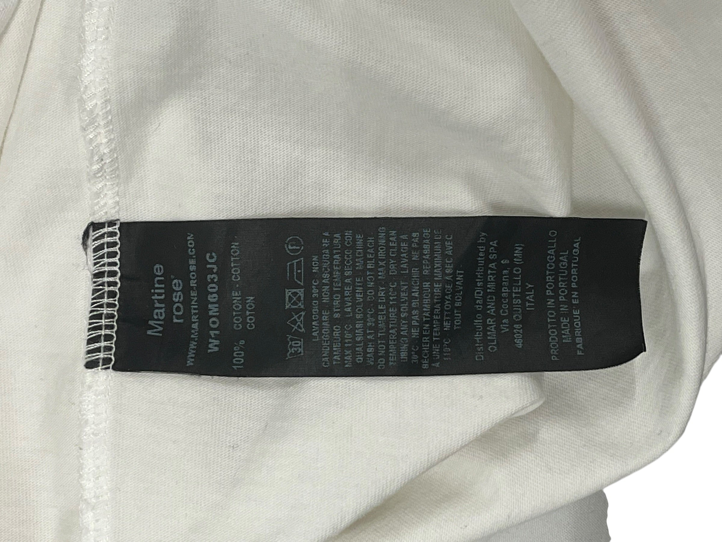 MARTINE ROSE/T-Shirt/XL/Cotton/WHT/90-91 COLLECTION LOGO view 4