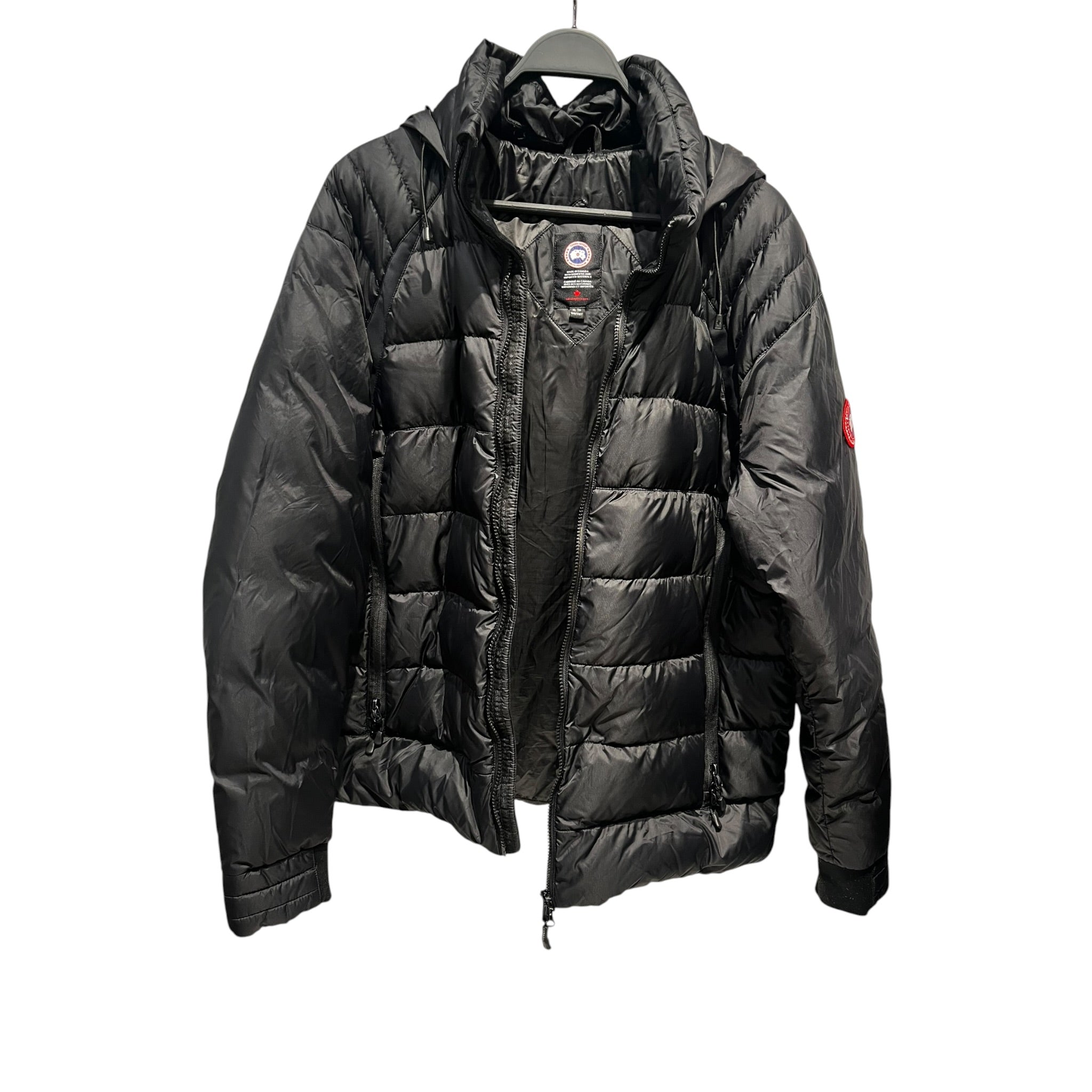 CANADA GOOSE/Puffer Jkt/XL/Nylon/BLK/Single Breasted/THICK BLACK LINES DESIGN view 2
