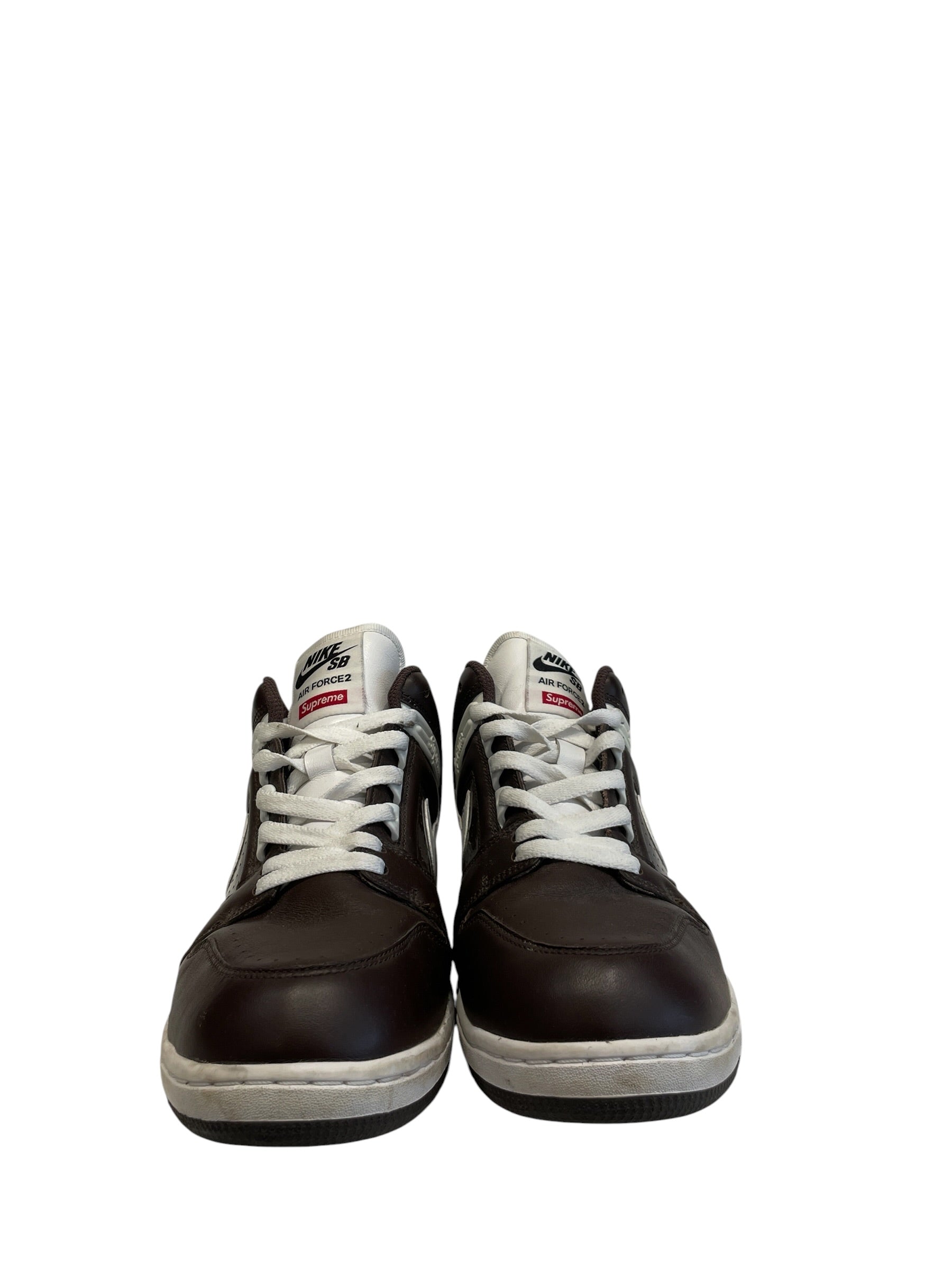 NIKE SB/Low-Sneakers/US 10/BRW/SUPREME X NIKE SB AIR FORCE LO view 3