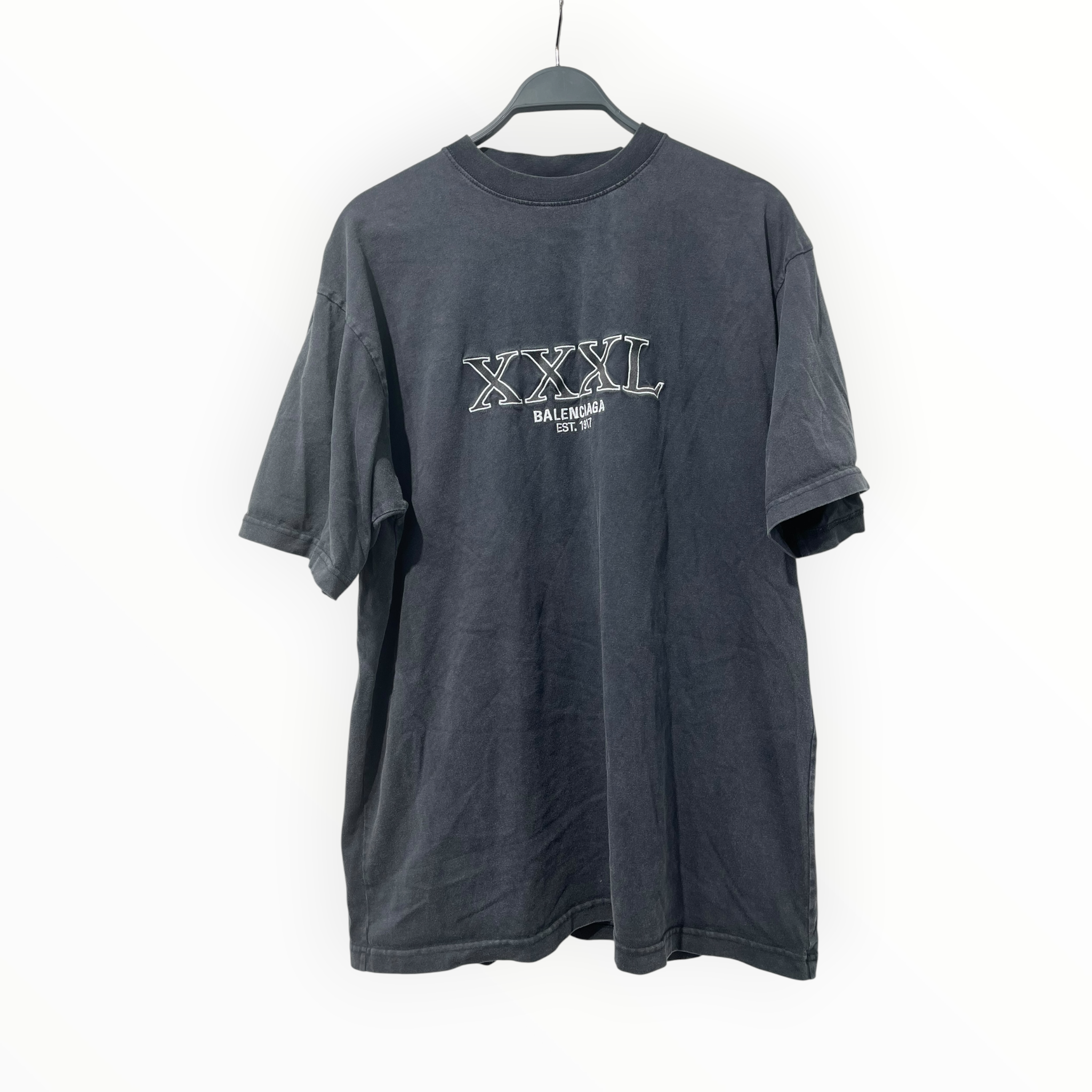 BALENCIAGA/T-Shirt/M/Cotton/BLK/Graphic/XXXL LOGO EMBROIDERED view 1