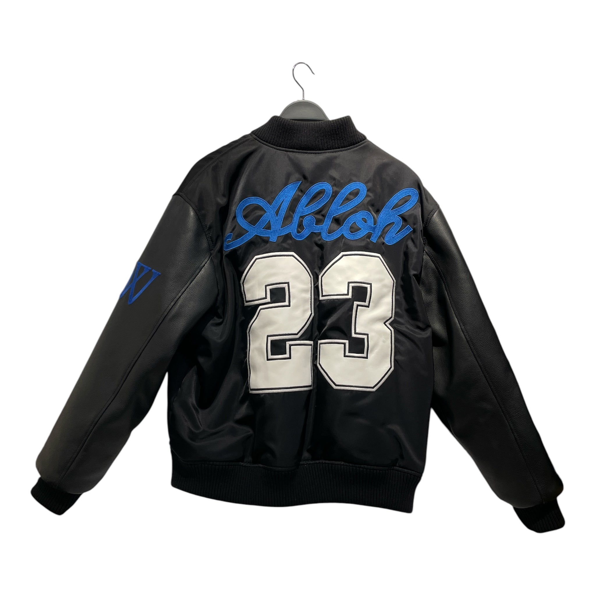 OFF-WHITE/Baseball Jkt/46/Leather/BLK/ view 2