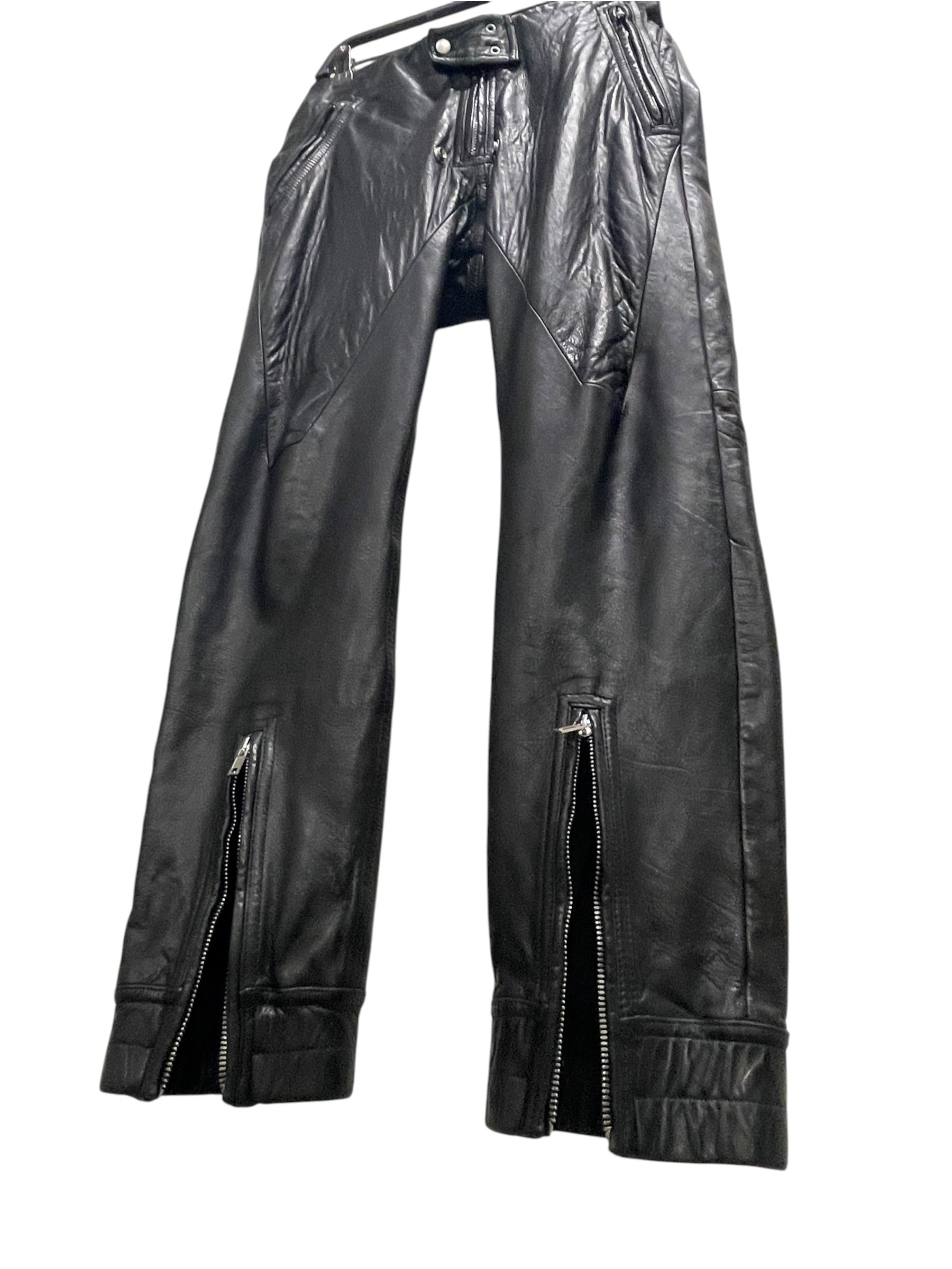 Rick Owens/Skinny Pants/46/Leather/BLK/LEATHER JOGGERS view 3