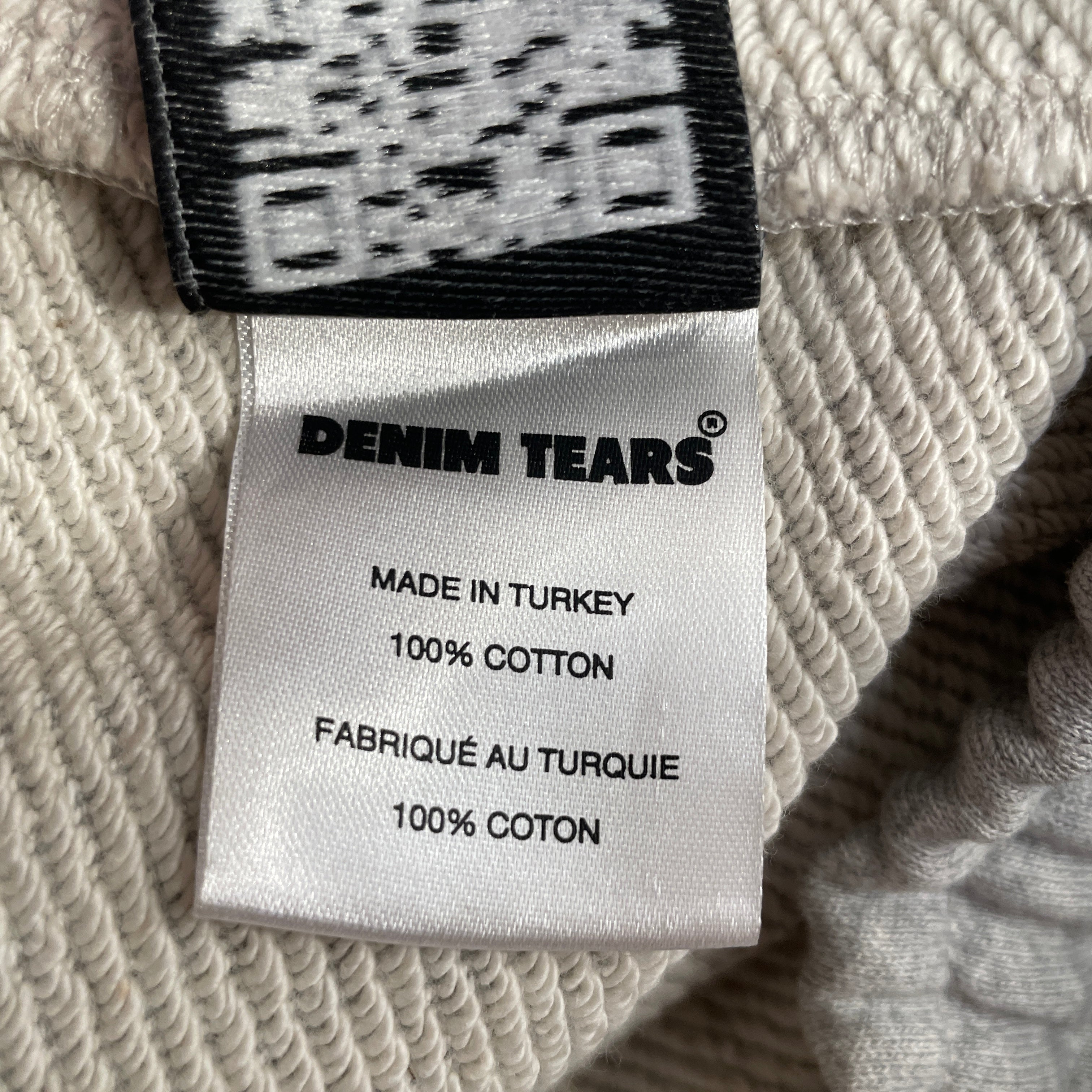 DENIM TEARS/Pants/L/Cotton/SLV/FRNT WHT LOGO GRAPHIC view 5