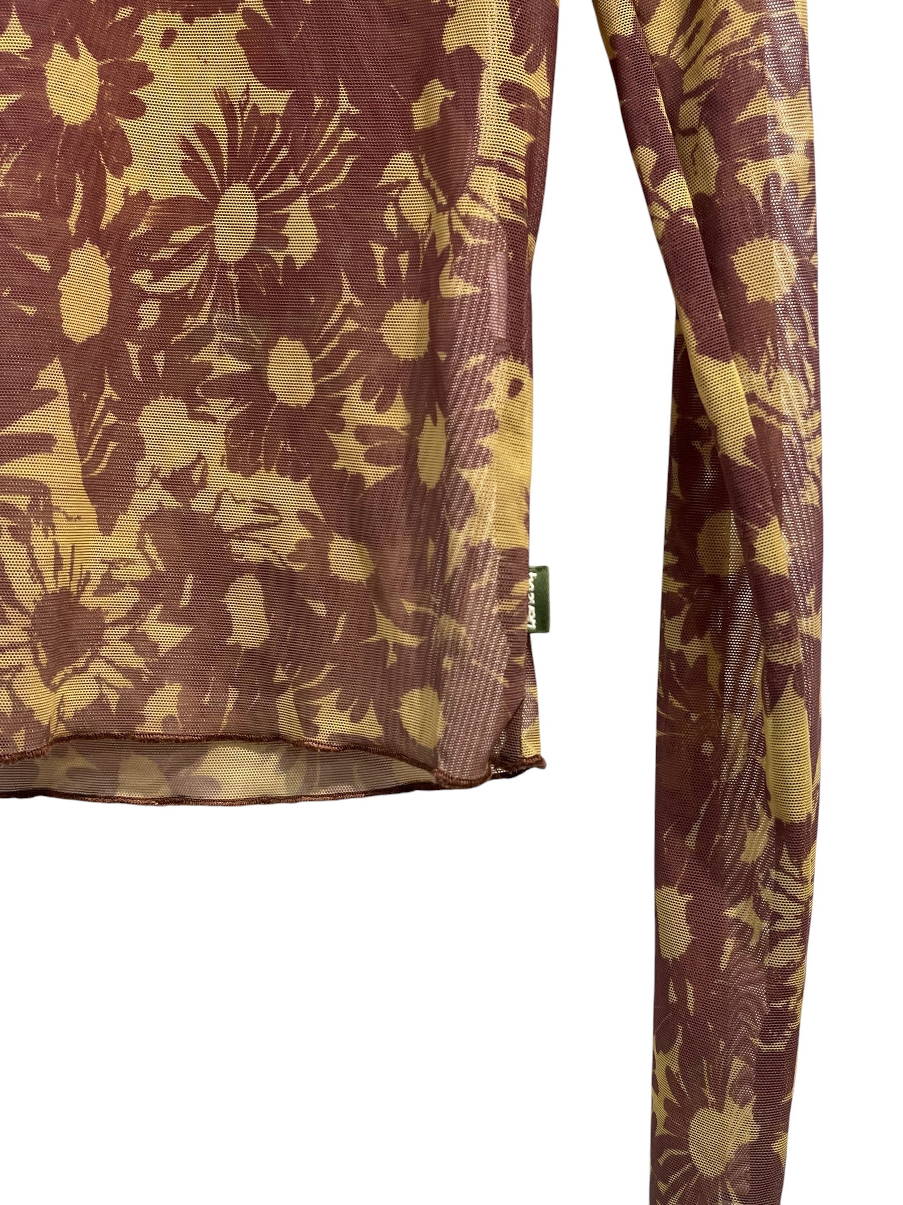Heaven By Marc Jacobs/LS T-Shirt/S/Floral Pattern/Nylon/MLT/MESH FLORAL PATTERN LS SHIRT view 5