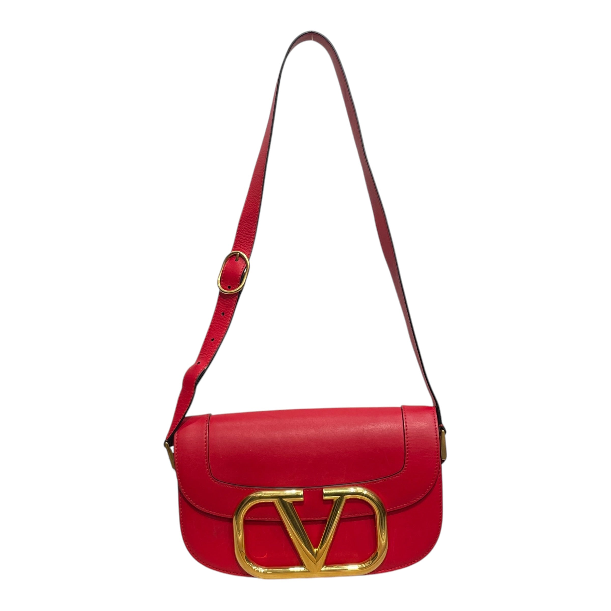 VALENTINO/Bag/Leather/RED/JUMBO GOLD V view 1
