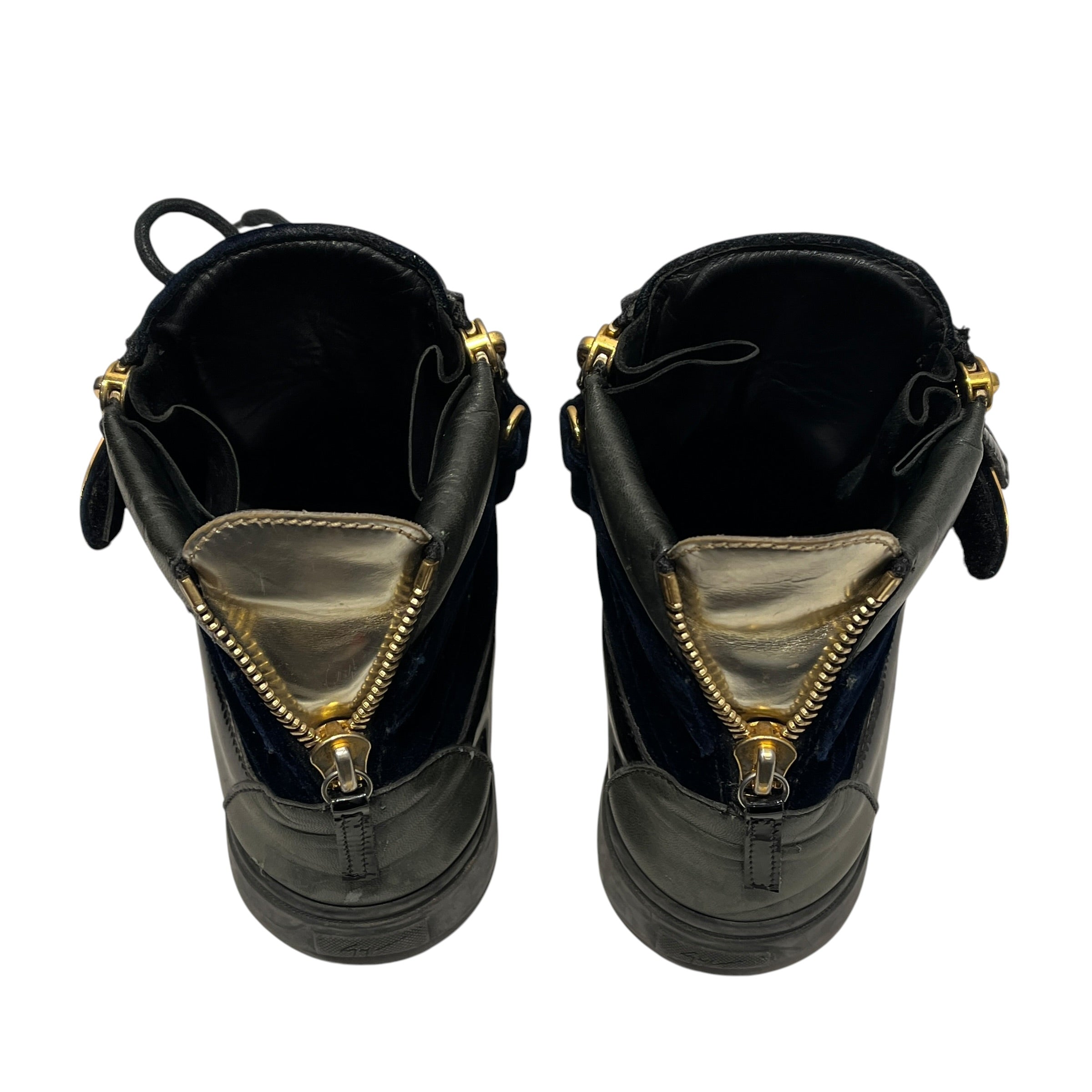 Giuseppe Zanotti/Hi-Sneakers/EU 42/Leather/BLK/GOLD HARDWARE view 17