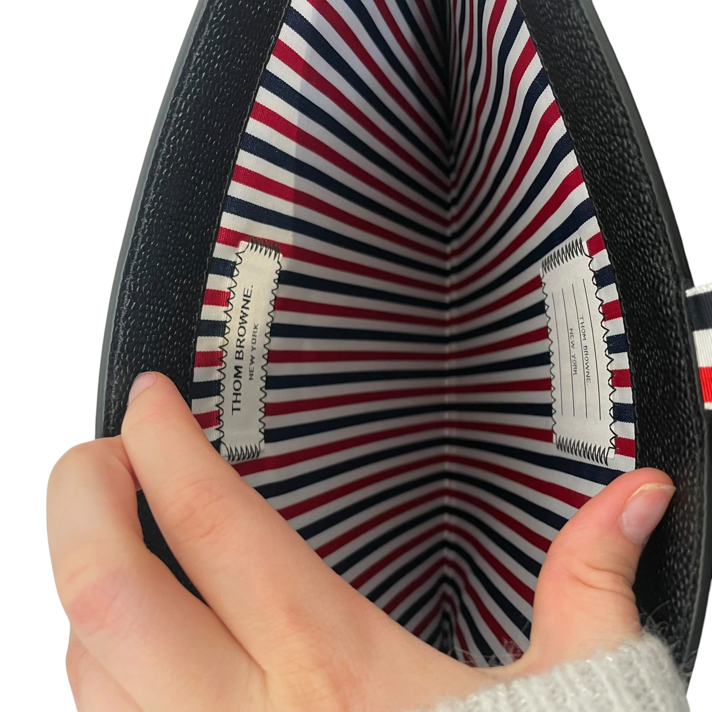 THOM BROWNE. NEW YORK/Wallet/Leather/BLK/PORTFOLIO HOLDER view 4