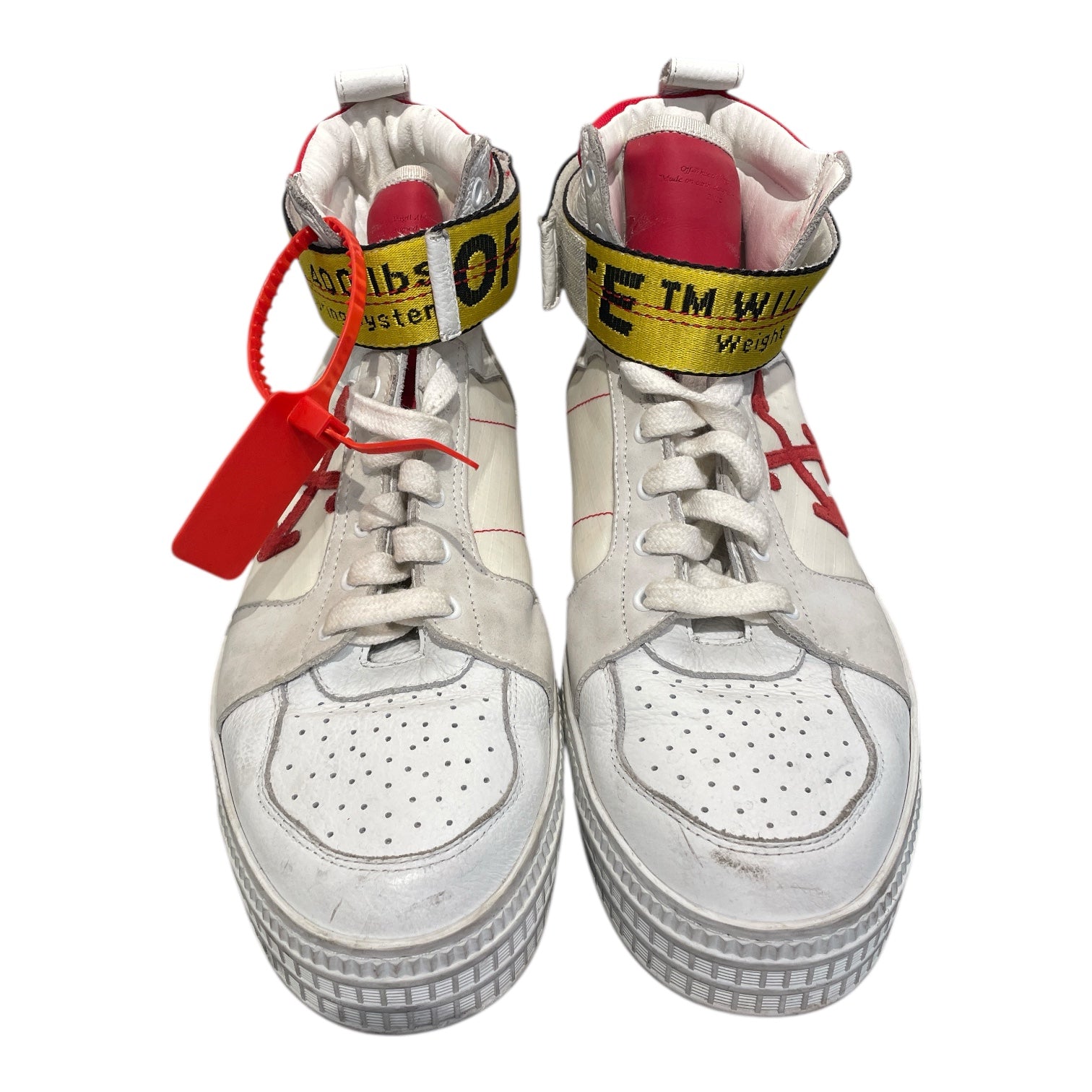OFF-WHITE/Hi-Sneakers/EU 46/Cotton/WHT/VLONE view 4