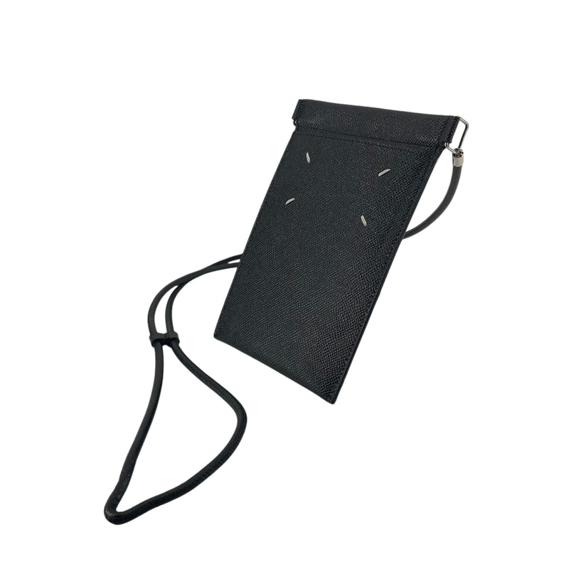 Maison Margiela/Cross Body Bag/Faux Leather/BLK/PHONE POUCH