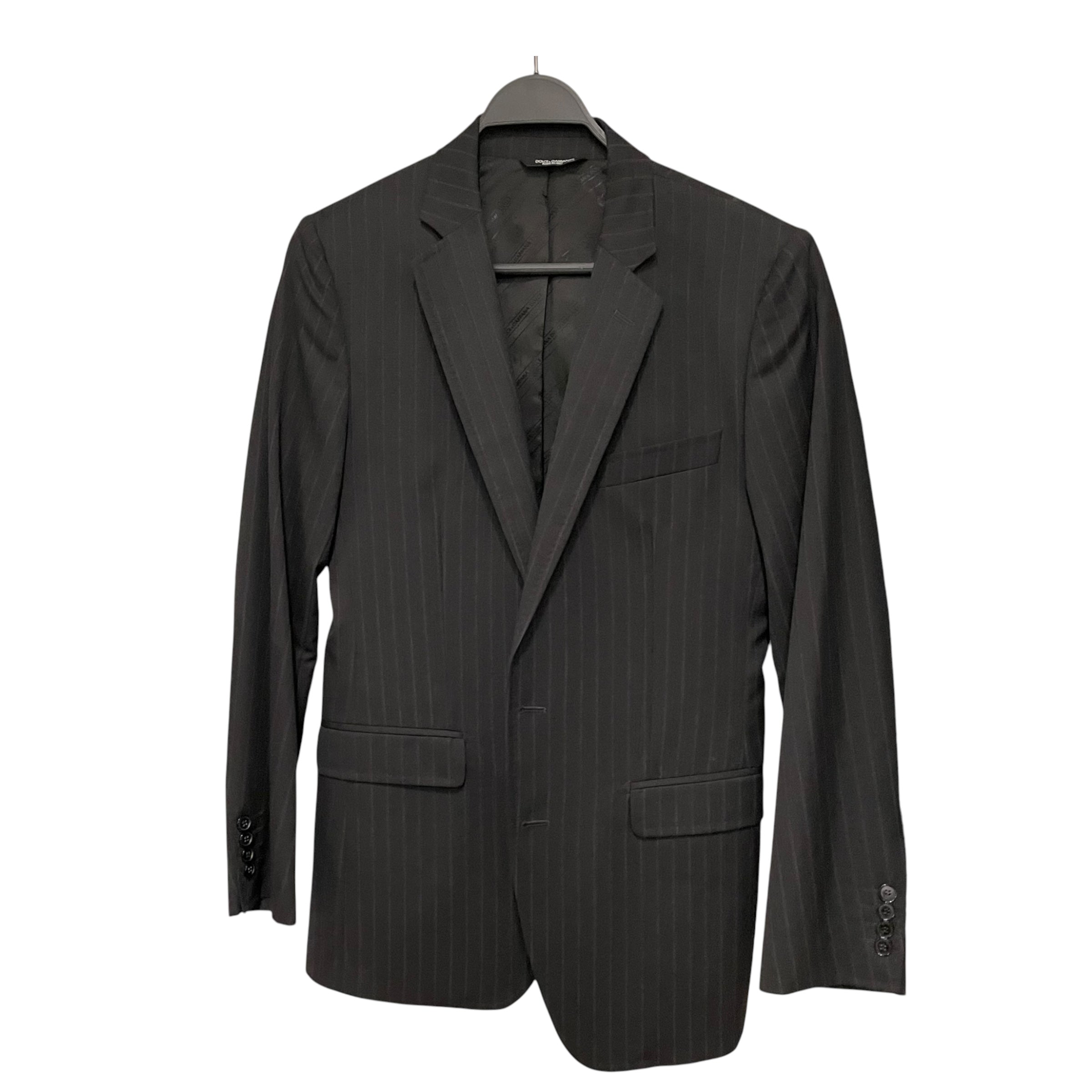 DOLCE&GABBANA/Tailored Jkt/46/Cotton/BLK/Stripe/G109ET view 1