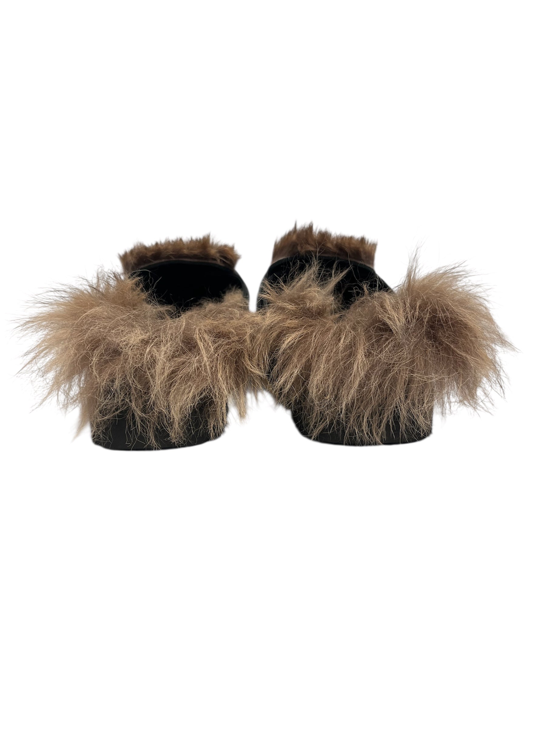 AMBUSH/UGG australia/Shoes/US 8/Leather/BLK/fur top slip ons view 3