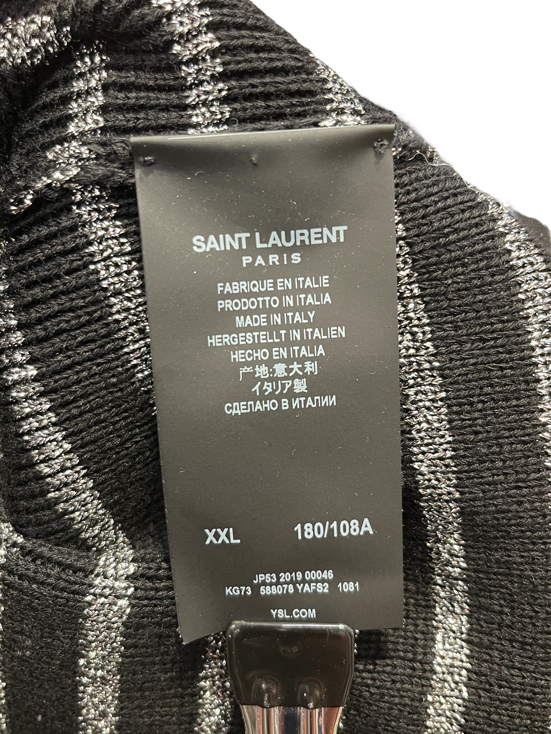 SAINT LAURENT/Sweater/XXL/Stripe/Cotton/SILVER STRIPE view 3