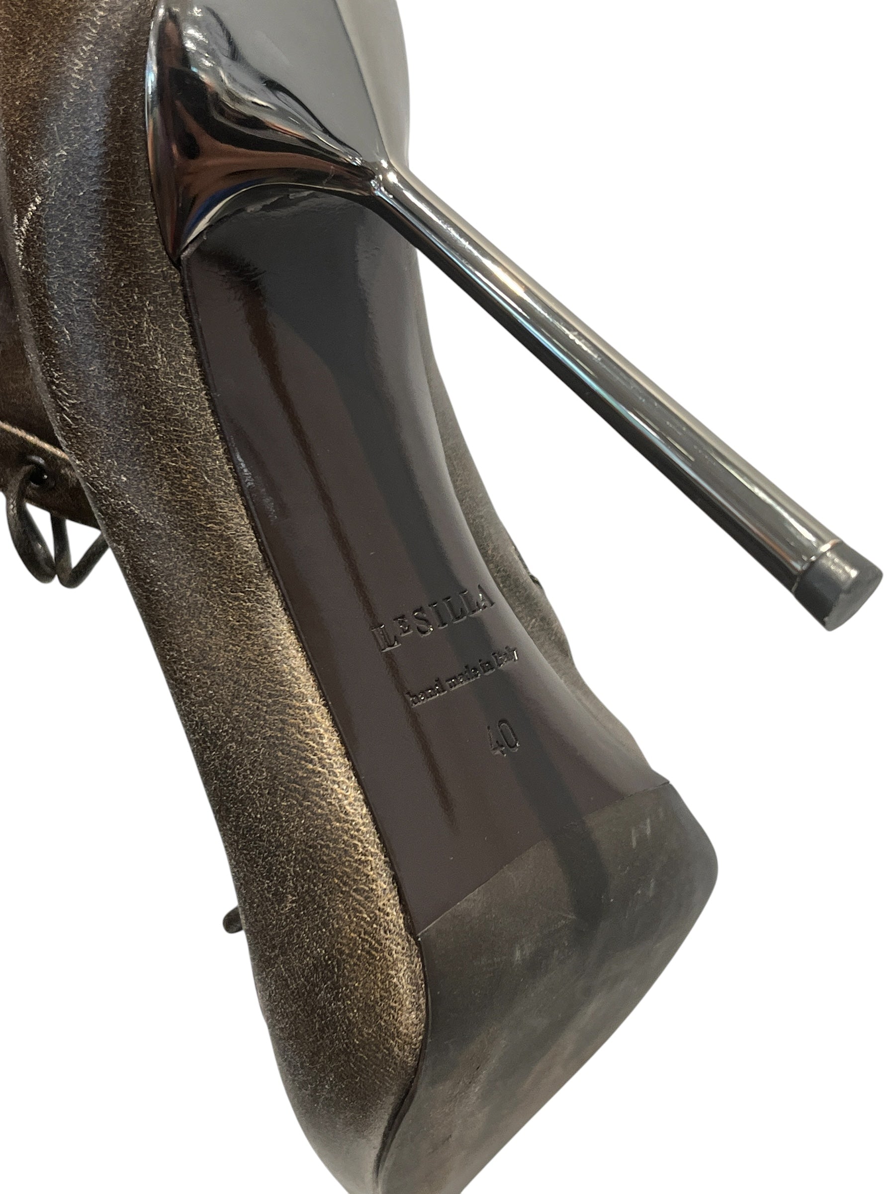 LE SILLA/Lace Up Boots/US 10/Leather/BRW/CORSETTE ANKLE BOOTS view 3