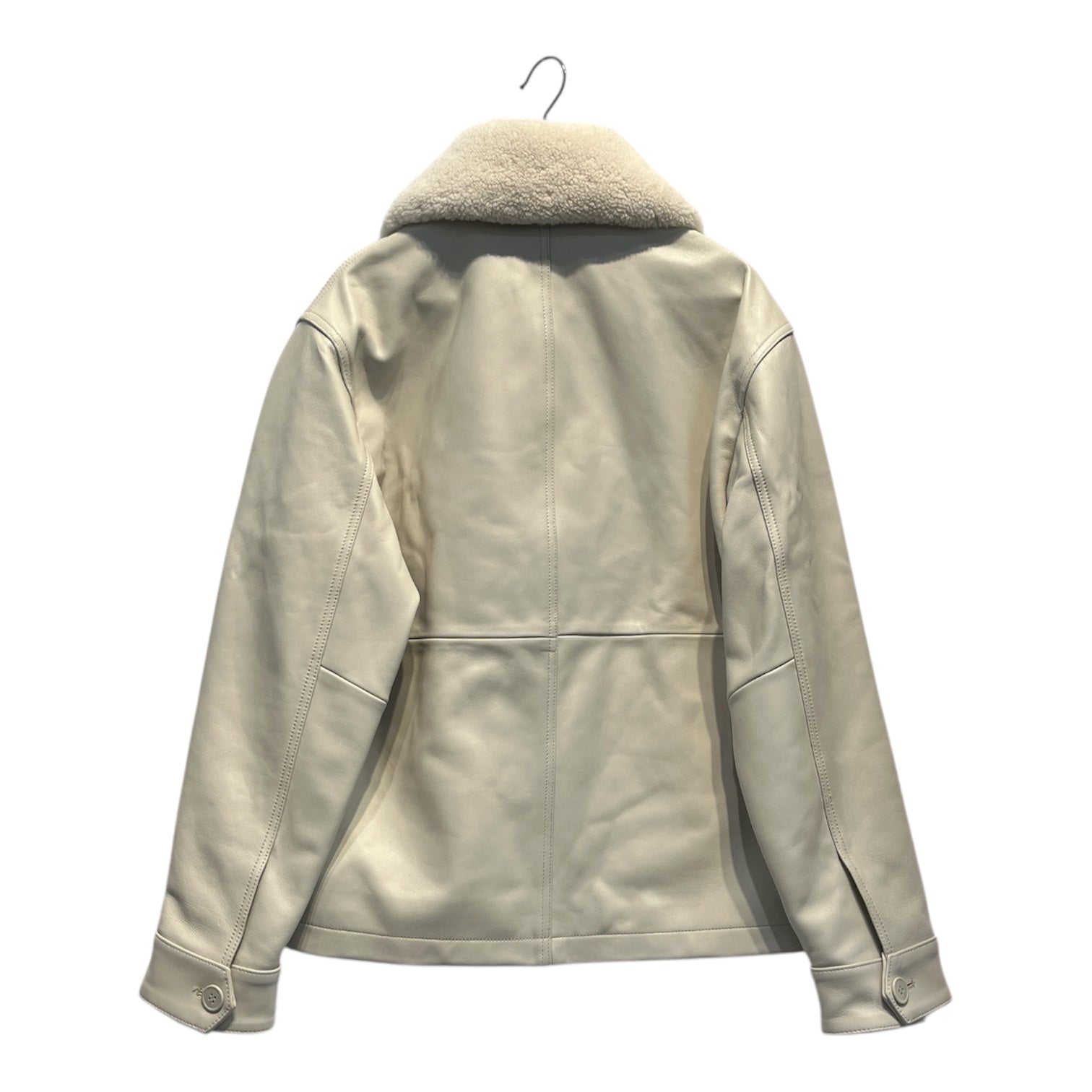 AIME LEON DORE/Leather Jkt/S/Leather/WHT/DESIGN LINING/SHERPA COLLAR view 2