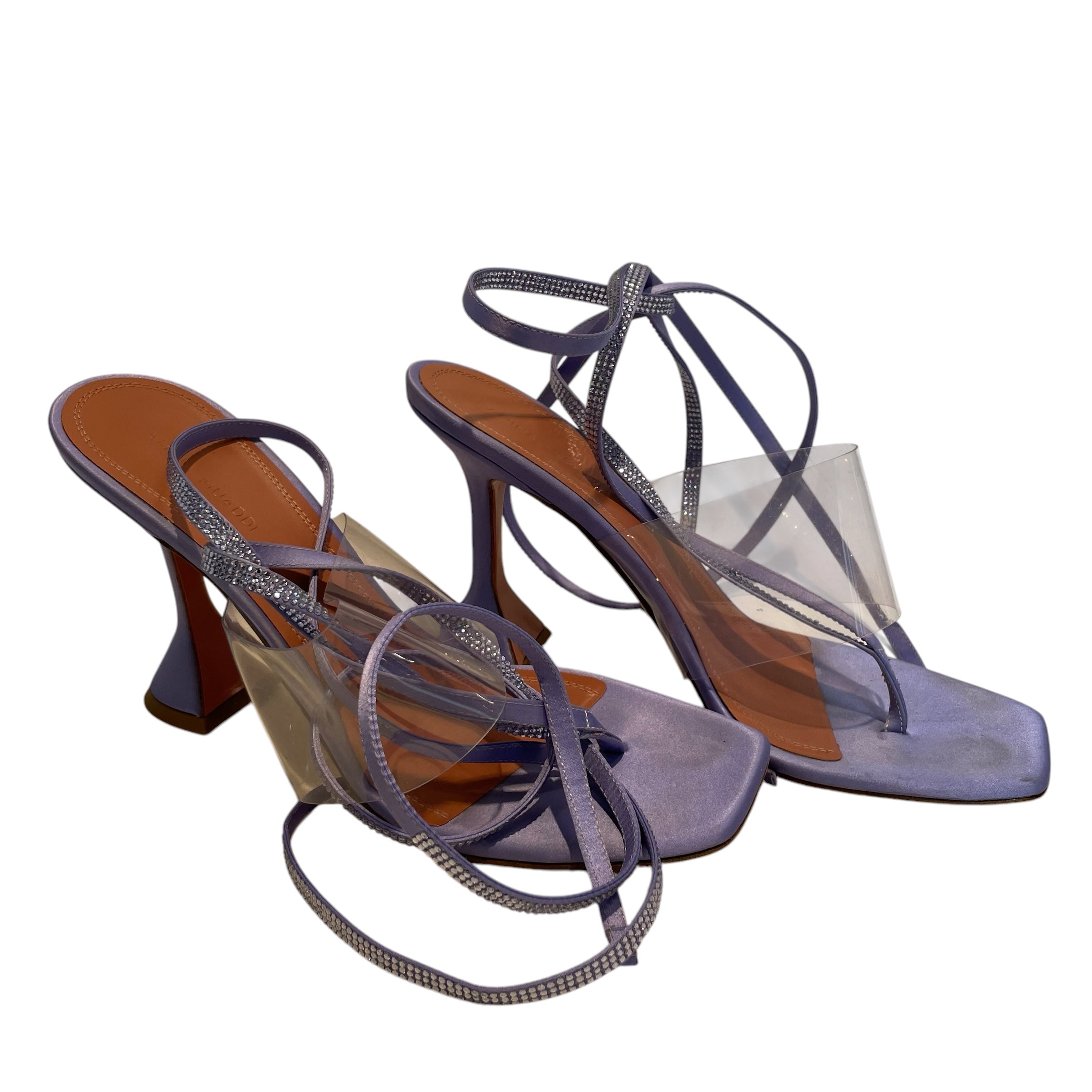 AMINA MUADDI/Heels/EU 39.5/Leather/PPL/Ankle Strap/clear view 1