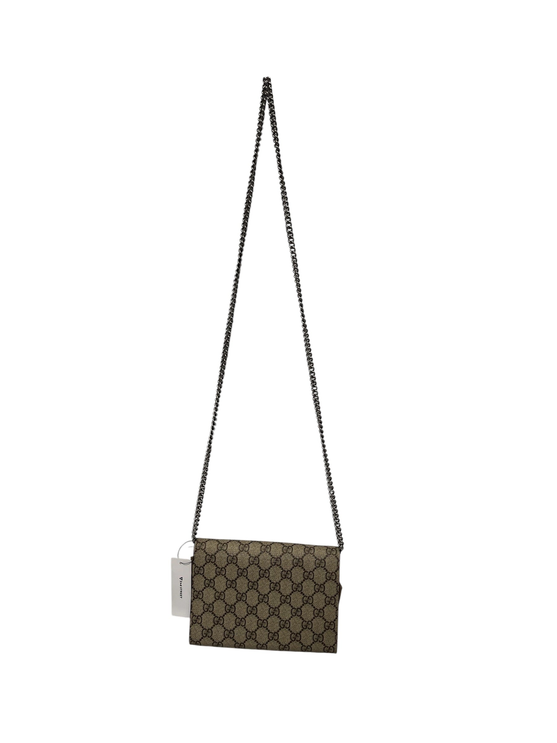 GUCCI/Cross Body Bag/Monogram/Leather/GRY/Dionysus Shoulder Bag view 3