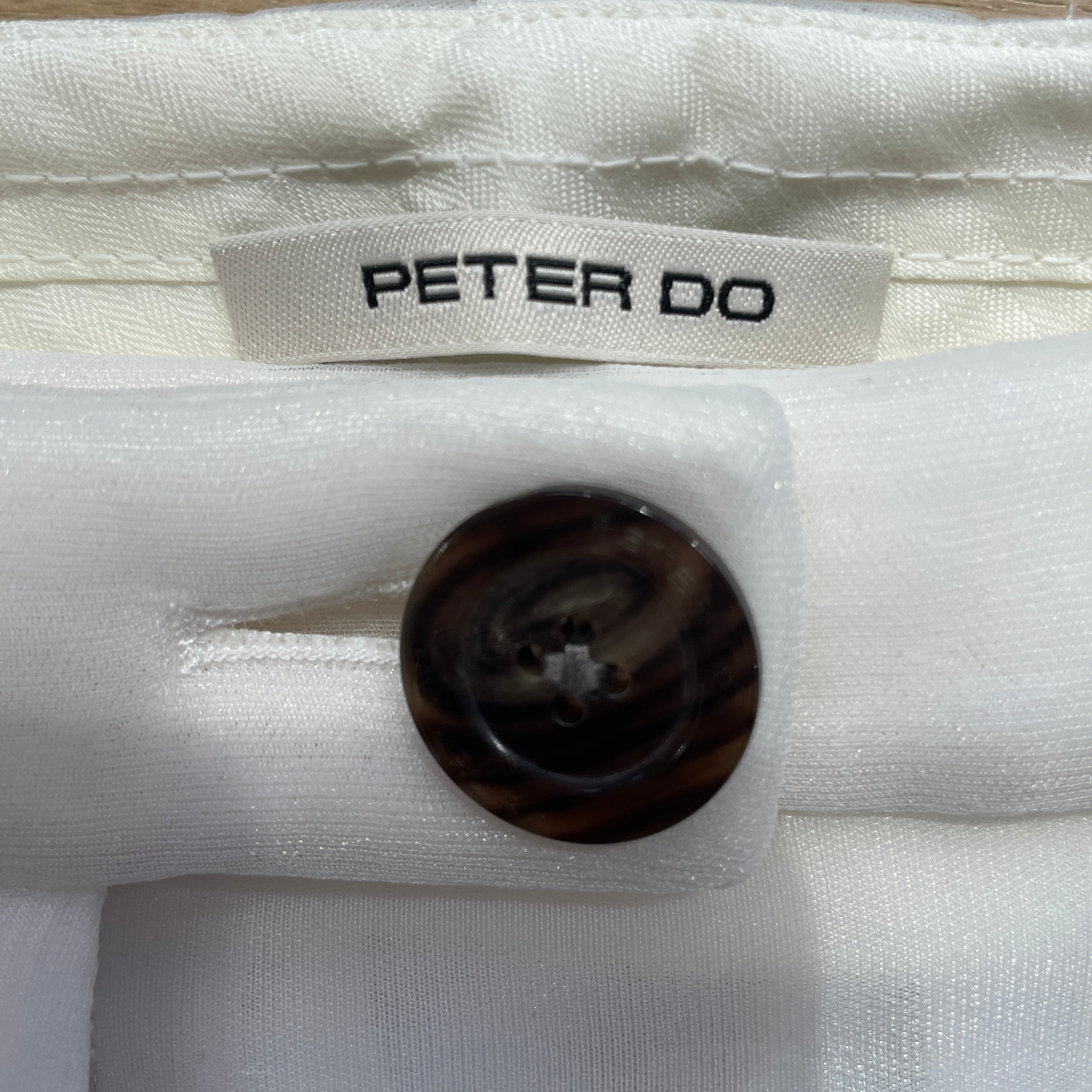 PETER DO/Straight Pants/40/Polyester/WHT/SS 22 view 3