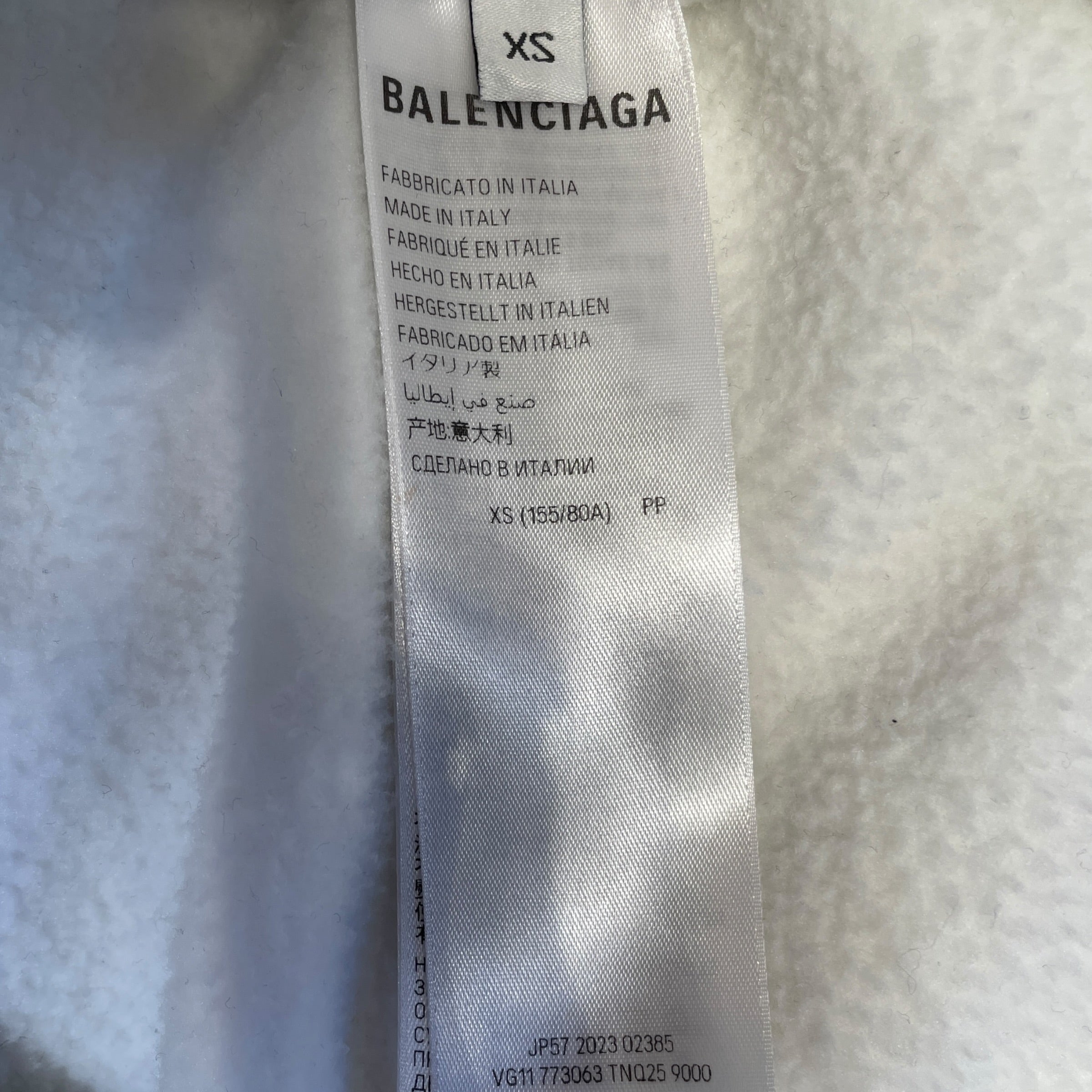 BALENCIAGA/Jacket/XS/Nylon/WHT/2 Way Zipper view 4