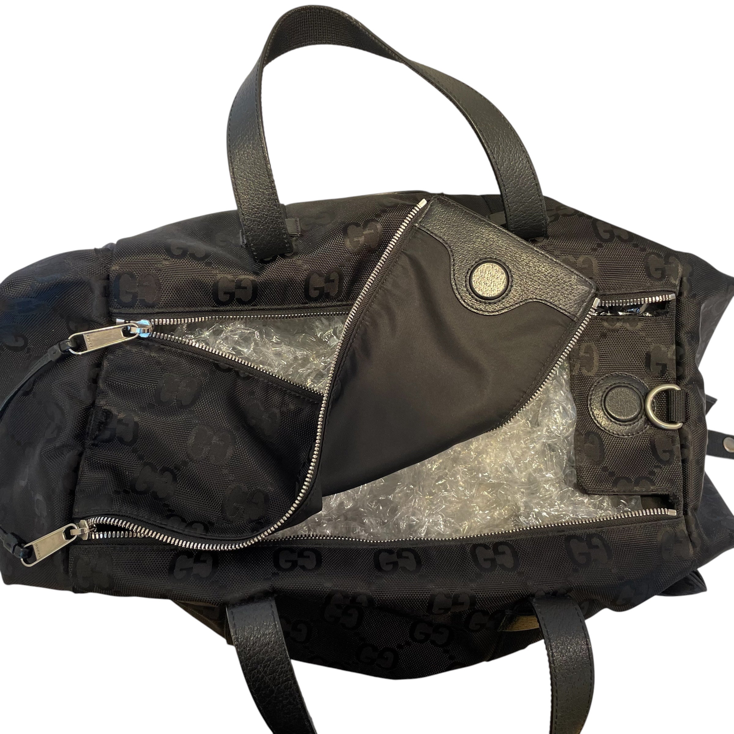 GUCCI/Bag/Monogram/Nylon/BLK/DUFFLE OFF THE GRID view 3