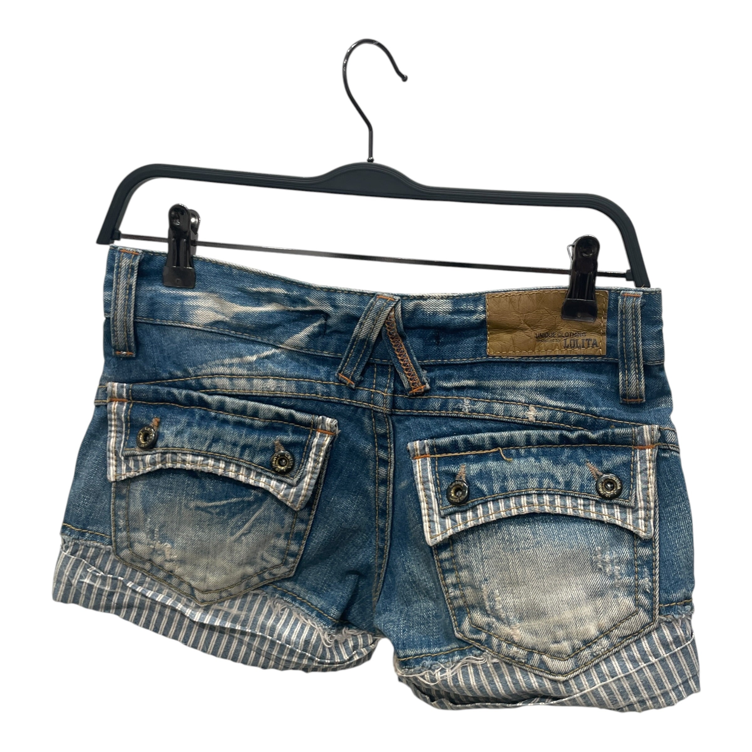 LOLITA JEANS/Shorts/S/Cotton/IDG/STRIPED DETAILING view 2