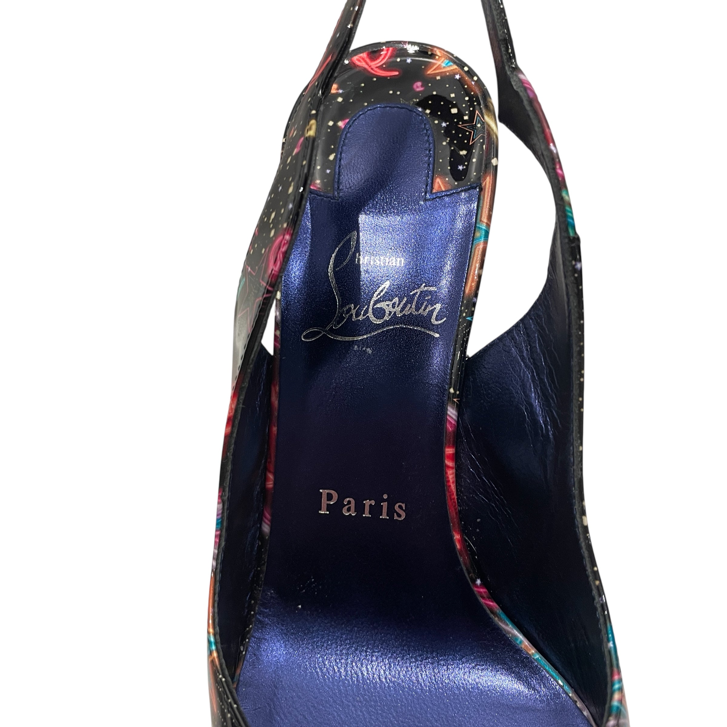 Christian Louboutin/Heels/EU 38.5/All Over Print/MLT/HOT CHICK SCALLOP SLINGBACK view 3
