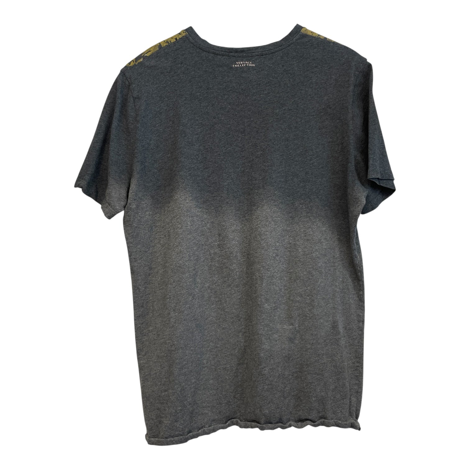 VERSACE/T-Shirt/L/Cotton/GRY/Graphic/STAR STUDDED GRAPHIC ON NECK view 2